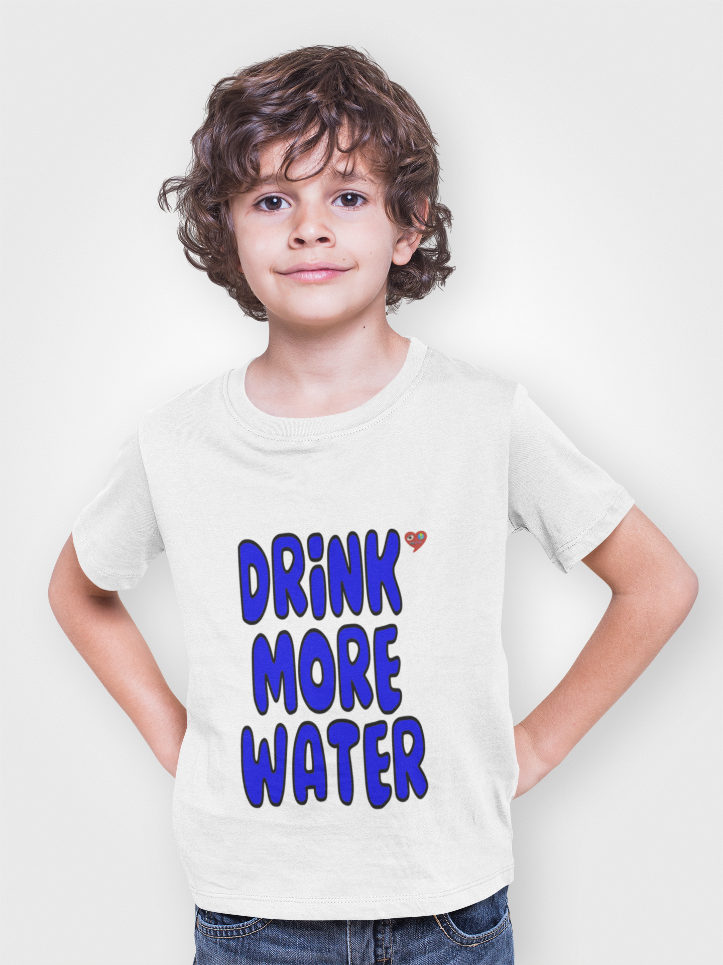 Drink More Water T-Shirt — Bold Blue Reminder Tee product thumbnail image