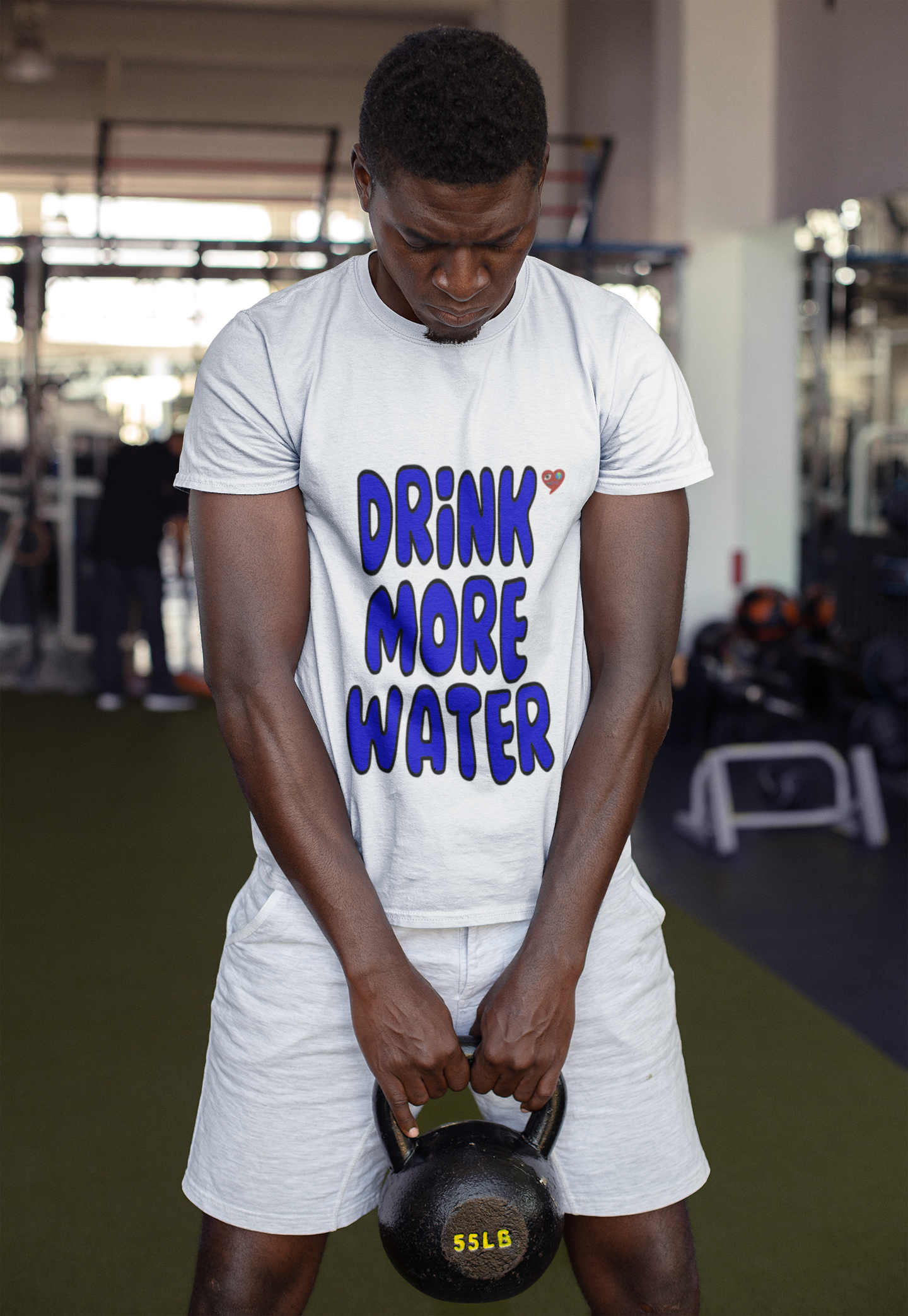 Drink More Water T-Shirt — Bold Blue Reminder Tee product thumbnail image