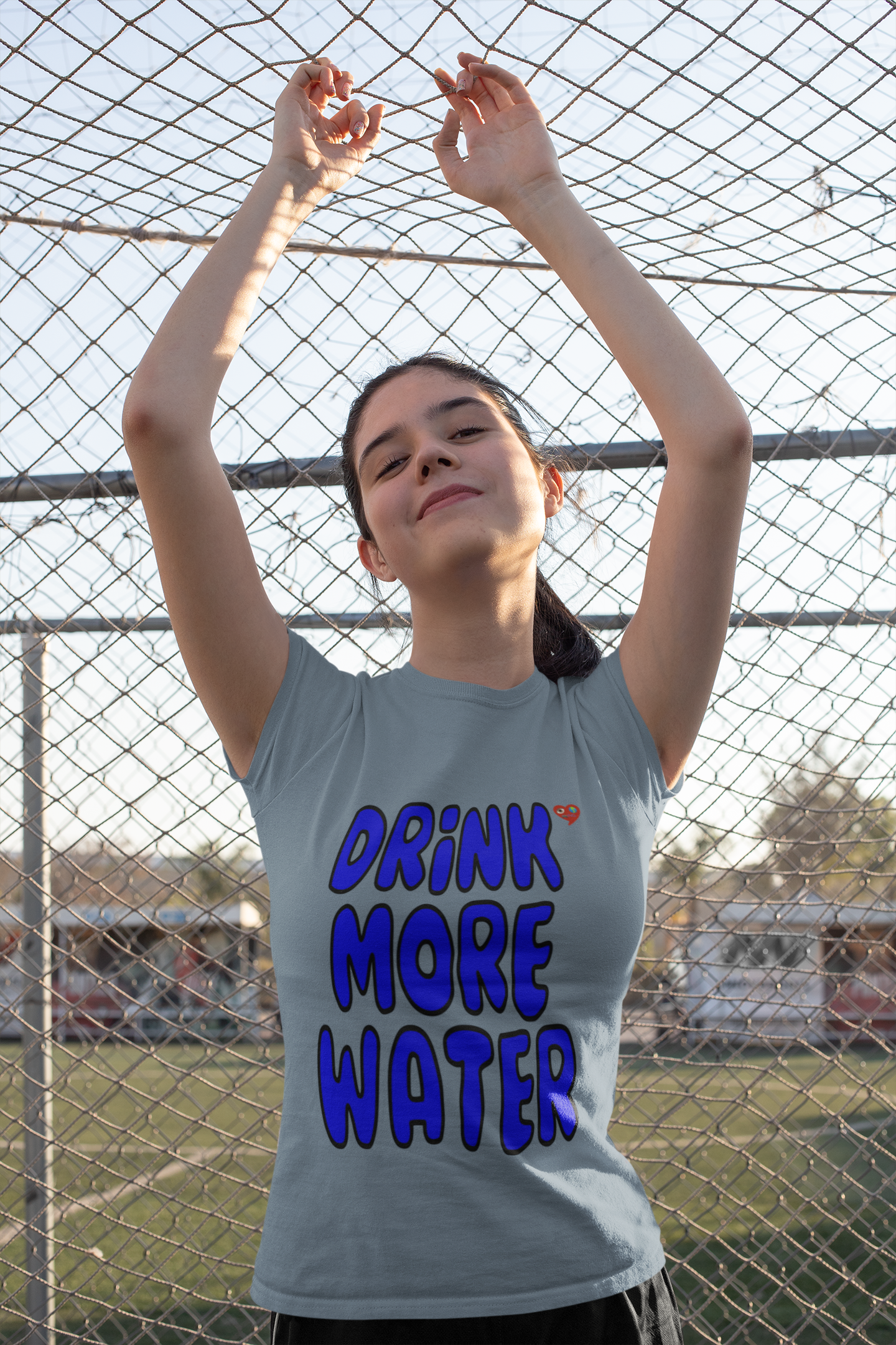 Drink More Water T-Shirt — Bold Blue Reminder Tee product thumbnail image