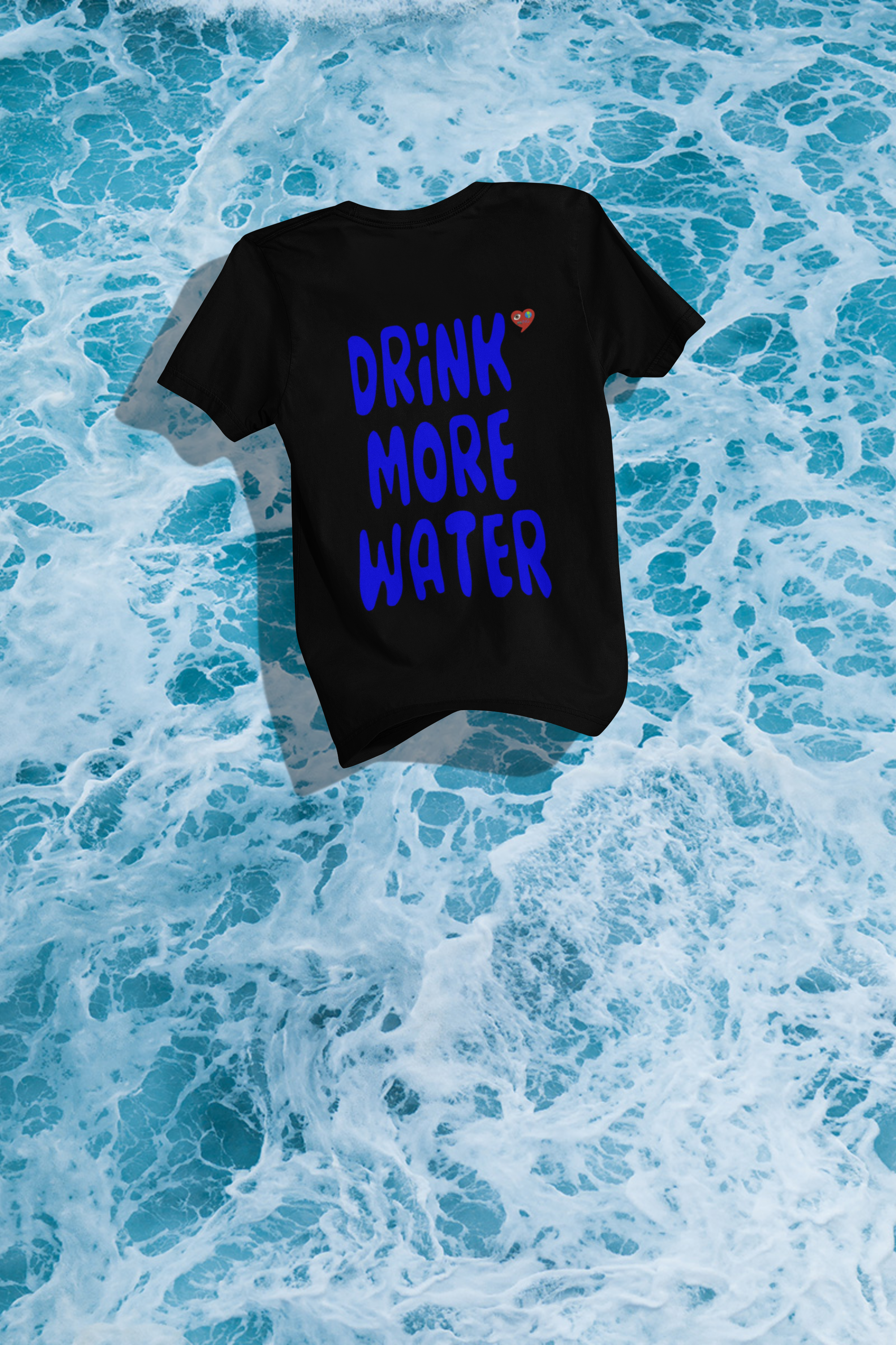 Drink More Water T-Shirt — Bold Blue Reminder Tee product thumbnail image Drink More Water T-Shirt — Bold Blue Reminder Tee product thumbnail image