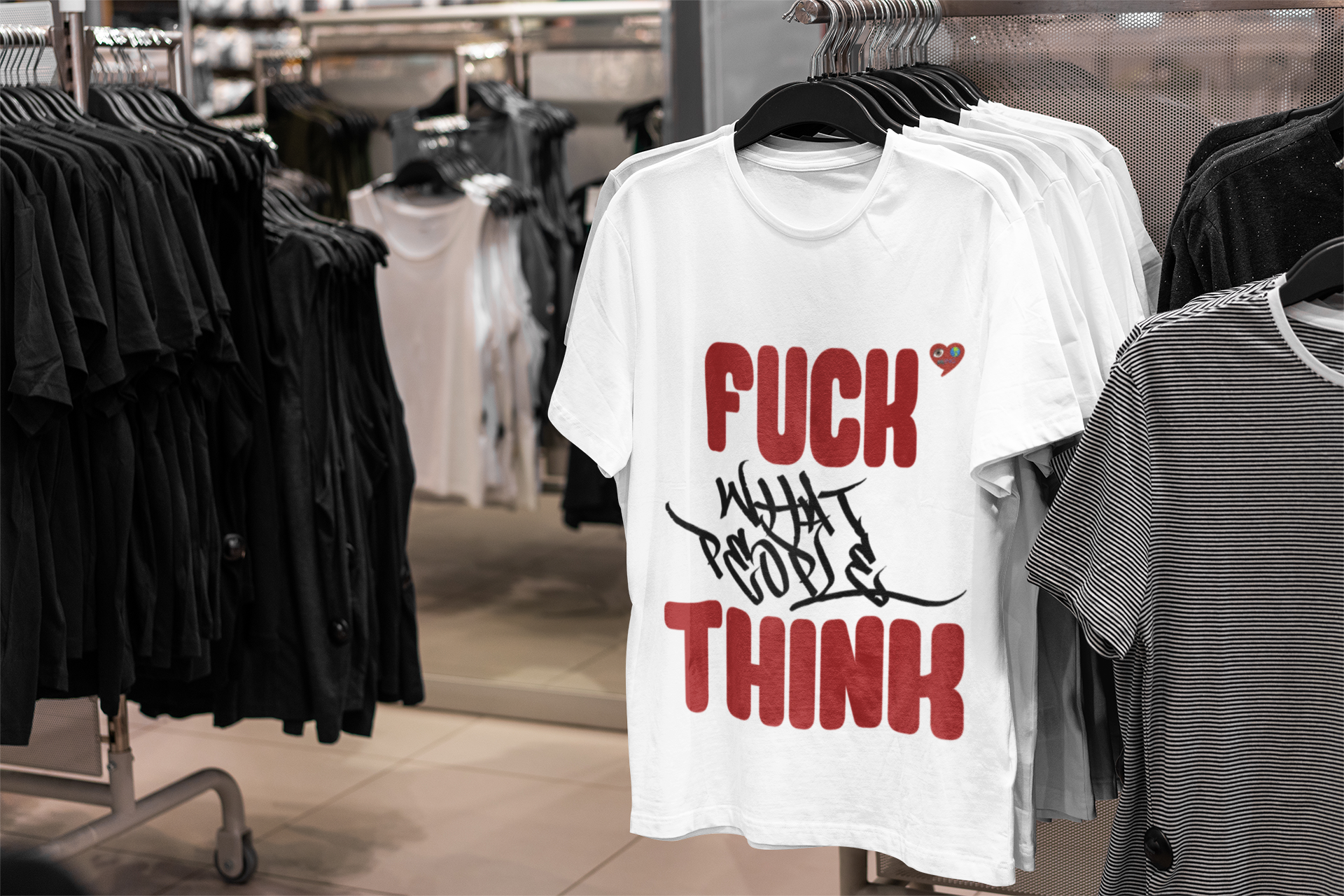 Fuck What People Think Tee – Graphic Statement T-Shirt product thumbnail image