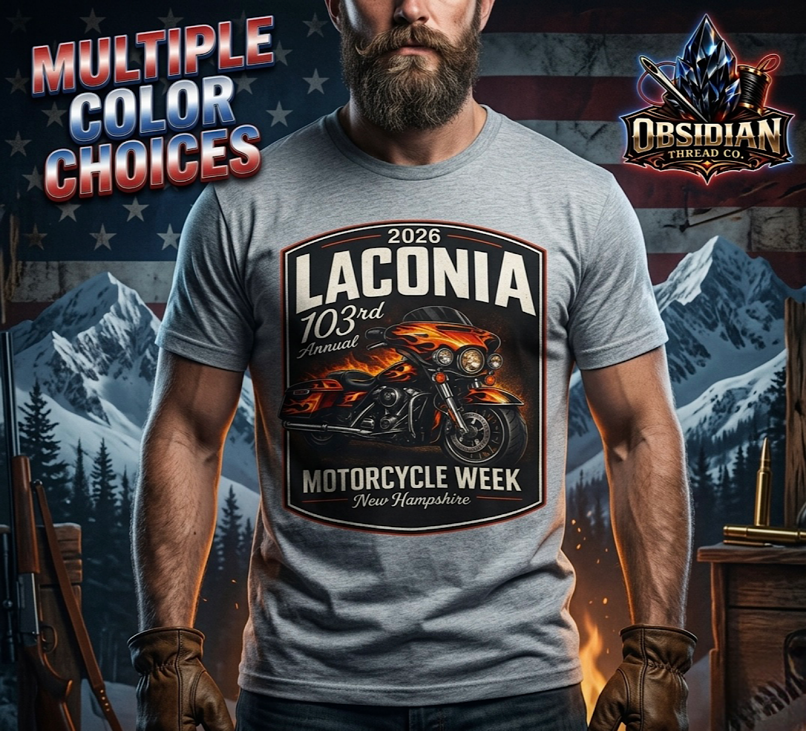 2026 Laconia Bike Week Shirt – 103rd Annual Motorcycle Rally No Harley product thumbnail image