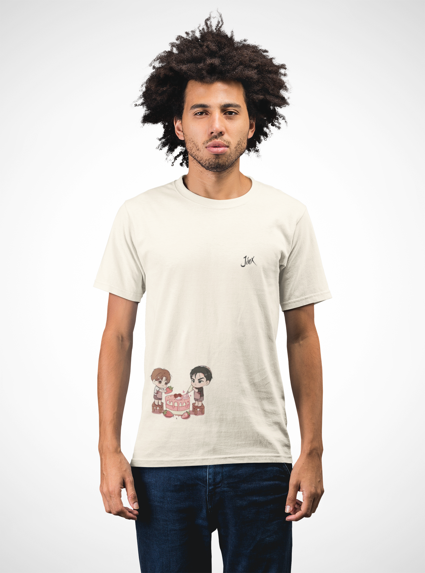 Jinx Manhwa Chibi Couple Shirt Comfort Colors 1717 Ivory Tee Cute BL Manga Inspired Kim Dan Joo Jaekyung Aesthetic Graphic Shirt Soft Washed Cotton Unisex T-Shirt