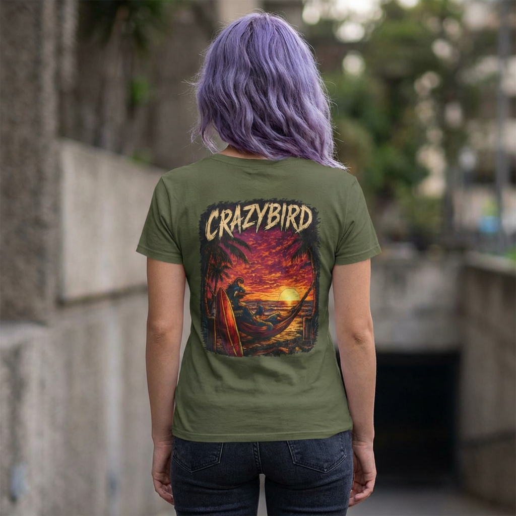 Crazybird Sunset Surf T-Shirt product thumbnail image Crazybird Sunset Surf T-Shirt product thumbnail image