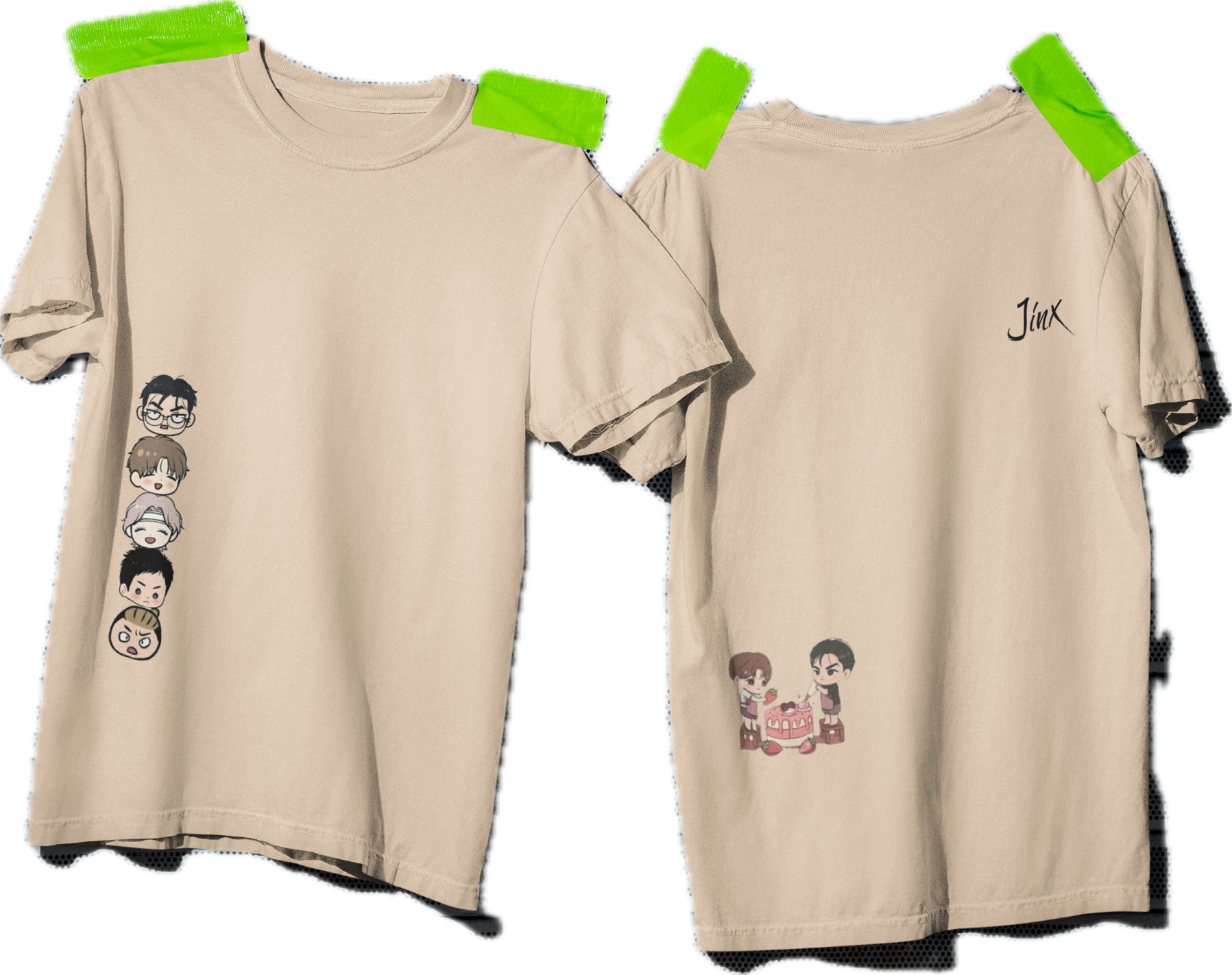 Jinx Manhwa Chibi Shirt – Jaekyung Kim  Dan Heesung Dehyun Potato BL Manga Tee Comfort Colors 1717 Kawaii Graphic T-Shirt for BL Fans product thumbnail image