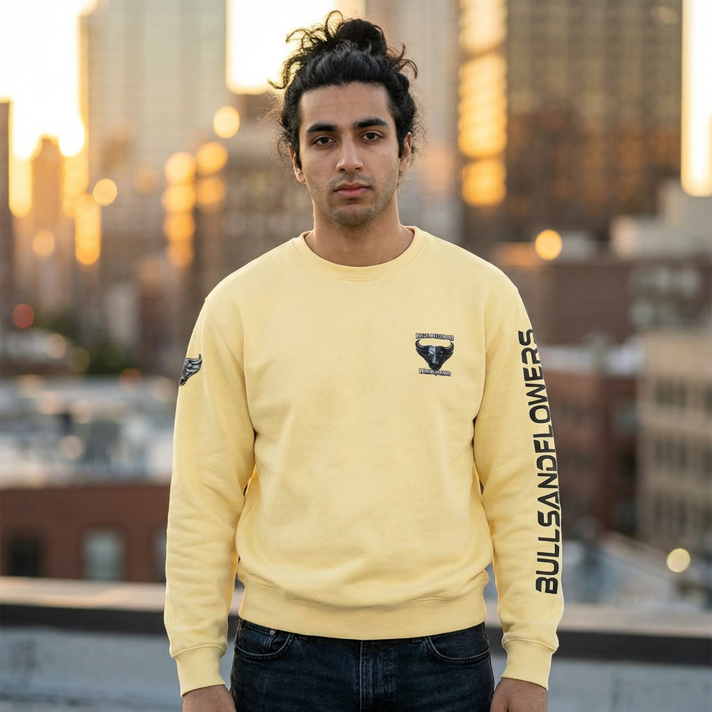 Bulls and Flowers Skate Crewneck Sweatshirt — Graphic Panel Skateboard Artwork product thumbnail image Bulls and Flowers Skate Crewneck Sweatshirt — Graphic Panel Skateboard Artwork product thumbnail image