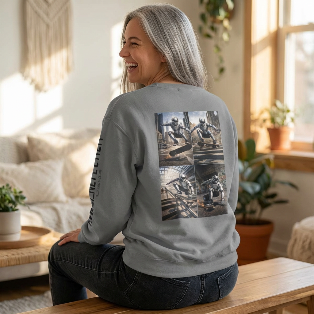 Bulls and Flowers Skate Crewneck Sweatshirt — Graphic Panel Skateboard Artwork product thumbnail image Bulls and Flowers Skate Crewneck Sweatshirt — Graphic Panel Skateboard Artwork product thumbnail image