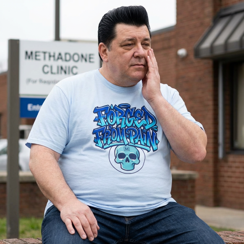 T-Shirt — "Forged From Pain" Skull Graffiti | F**k Fentanyl Recovery Tee product thumbnail image T-Shirt — "Forged From Pain" Skull Graffiti | F**k Fentanyl Recovery Tee product thumbnail image