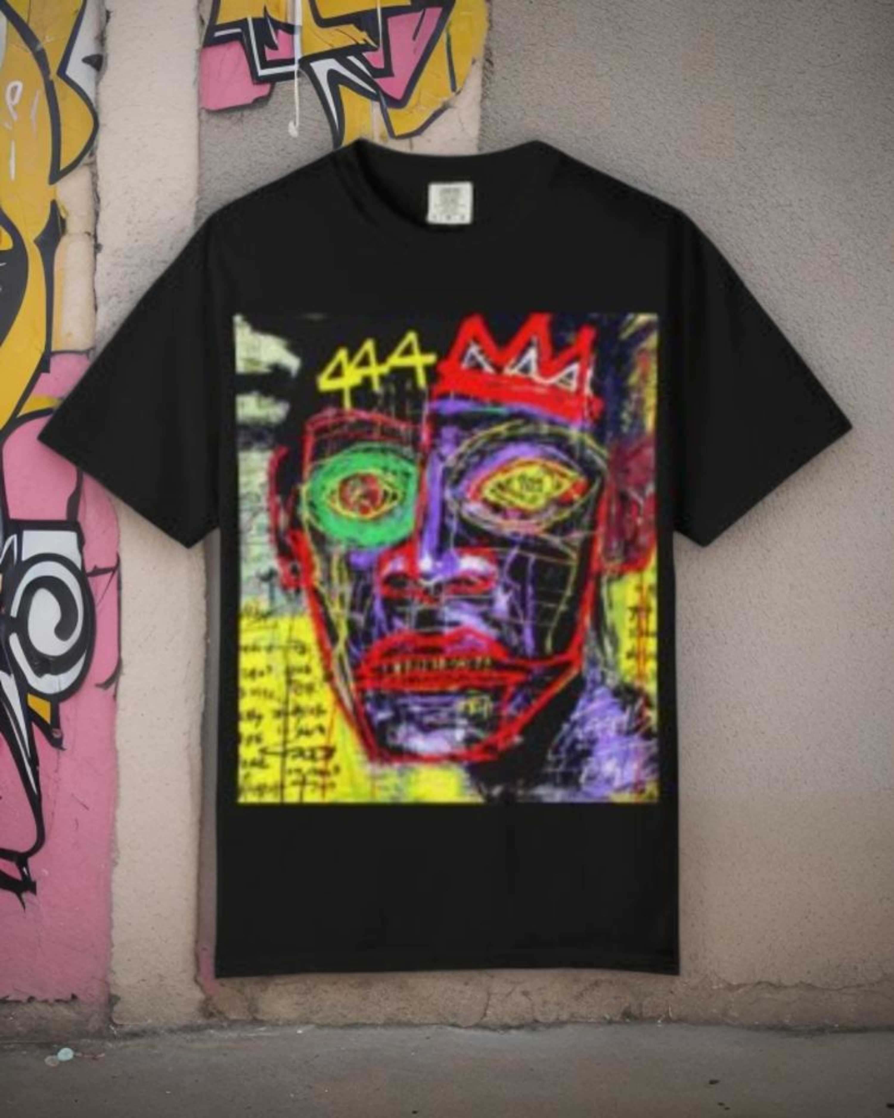 Abstract Neon Crown Face T-Shirt Abstract Neon Crown Face T-Shirt