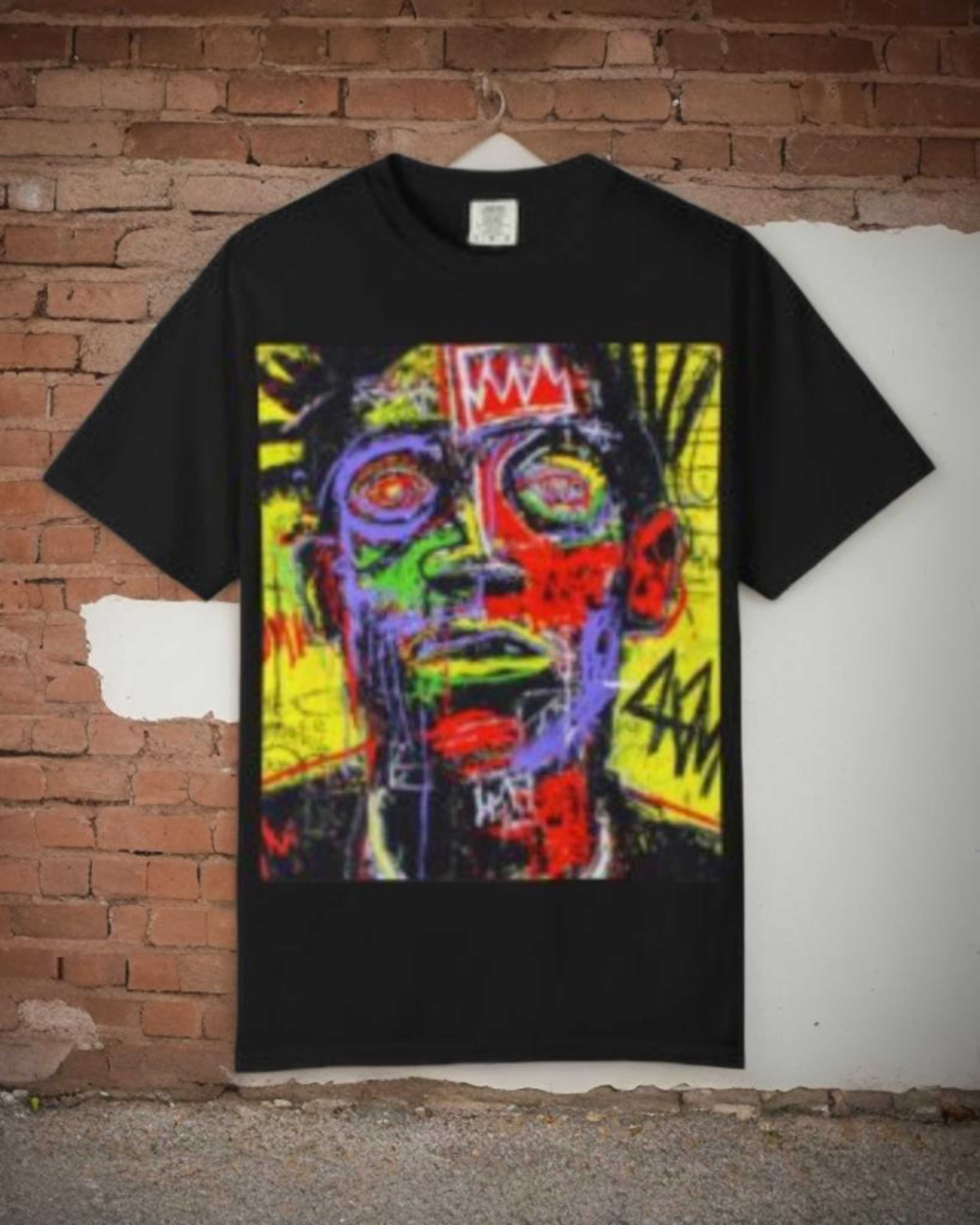 Abstract Neon Portrait T-Shirt — Bold Street Art Graphic Tee Abstract Neon Portrait T-Shirt — Bold Street Art Graphic Tee
