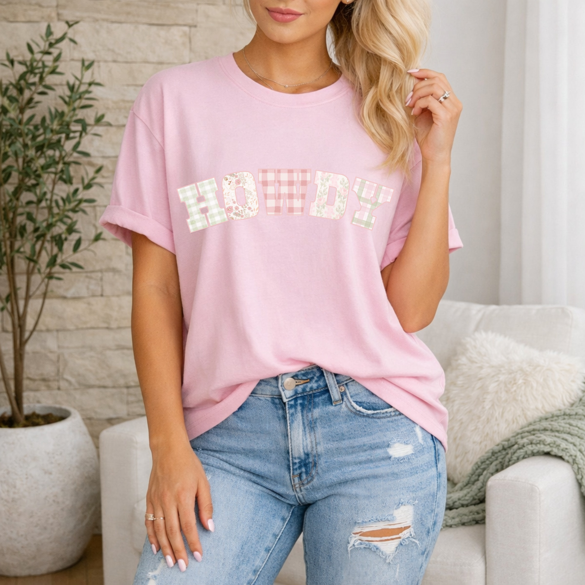 Howdy Plaid T-Shirt — Retro Western Graphic Tee product thumbnail image Howdy Plaid T-Shirt — Retro Western Graphic Tee product thumbnail image