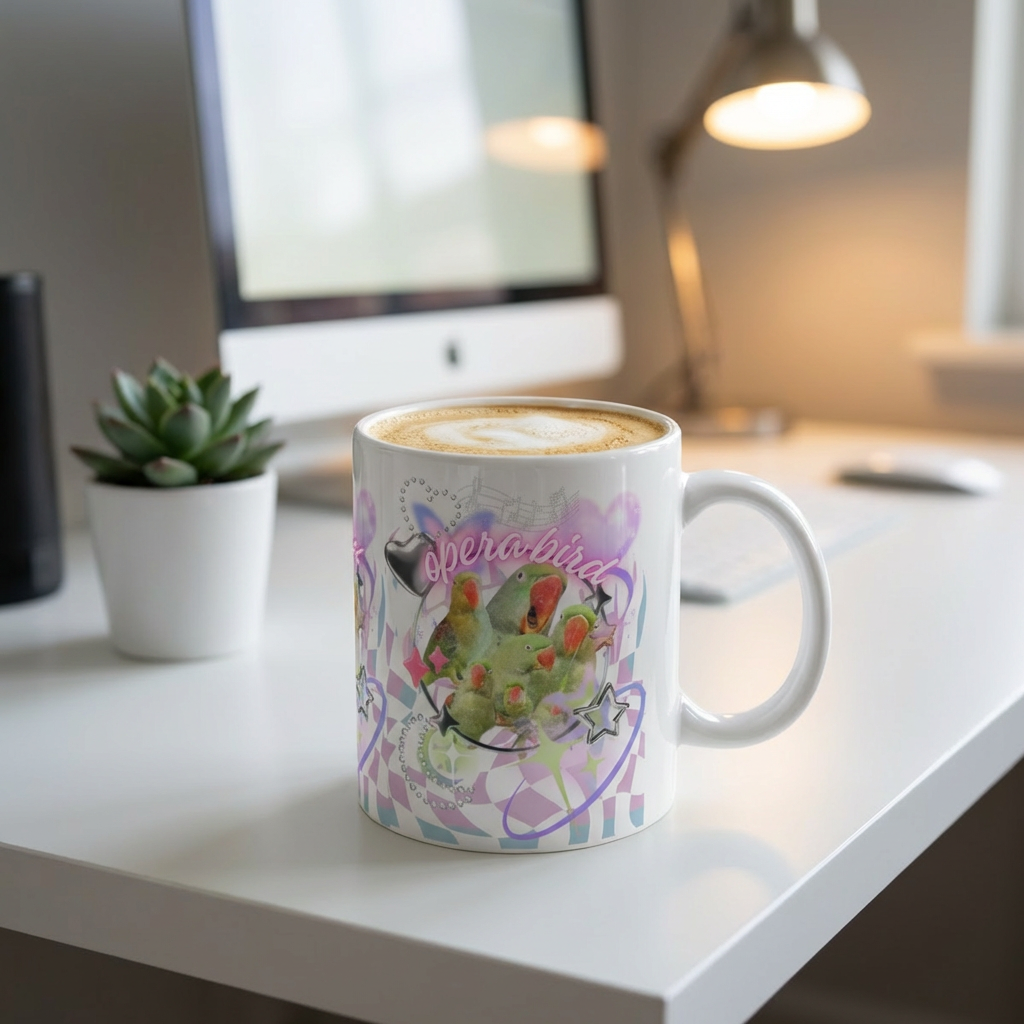 Opera bird Mug 11oz product thumbnail image Opera bird Mug 11oz product thumbnail image