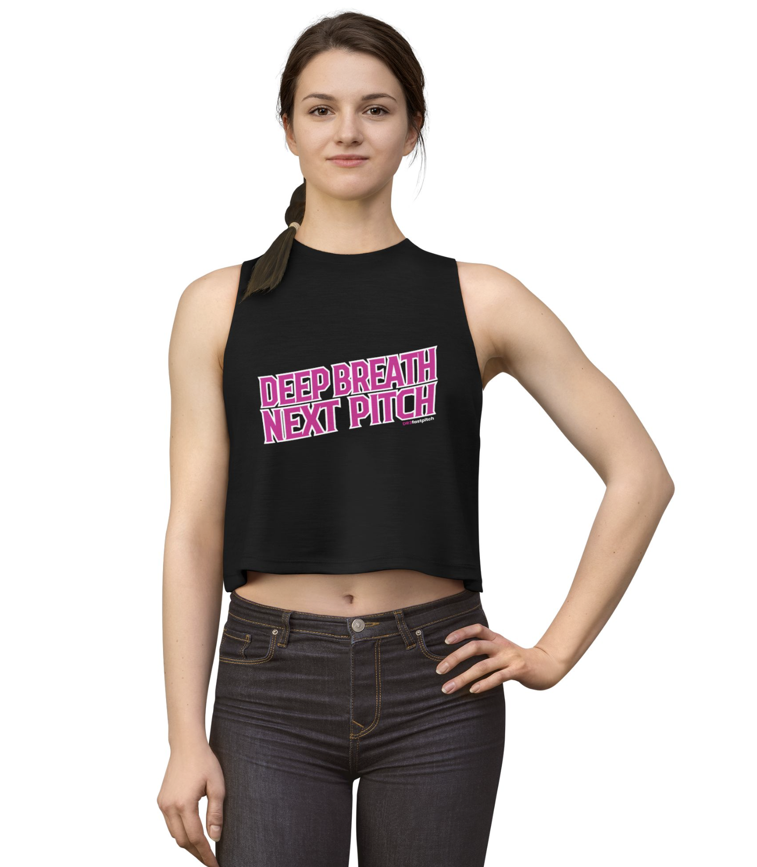 “Deep Breath Next Pitch” Soft Athletic Tank Top product thumbnail image