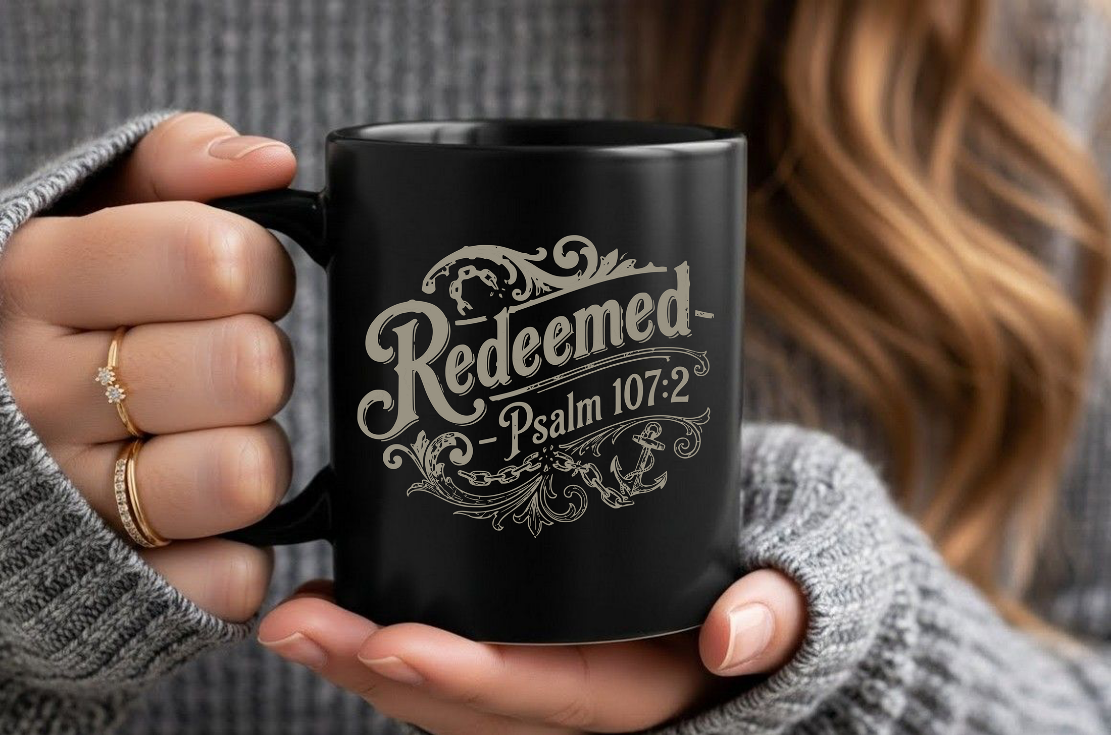 Redeemed — Psalm 107:2 Black Ceramic Mug (11oz/15oz) product thumbnail image Redeemed — Psalm 107:2 Black Ceramic Mug (11oz/15oz) product thumbnail image