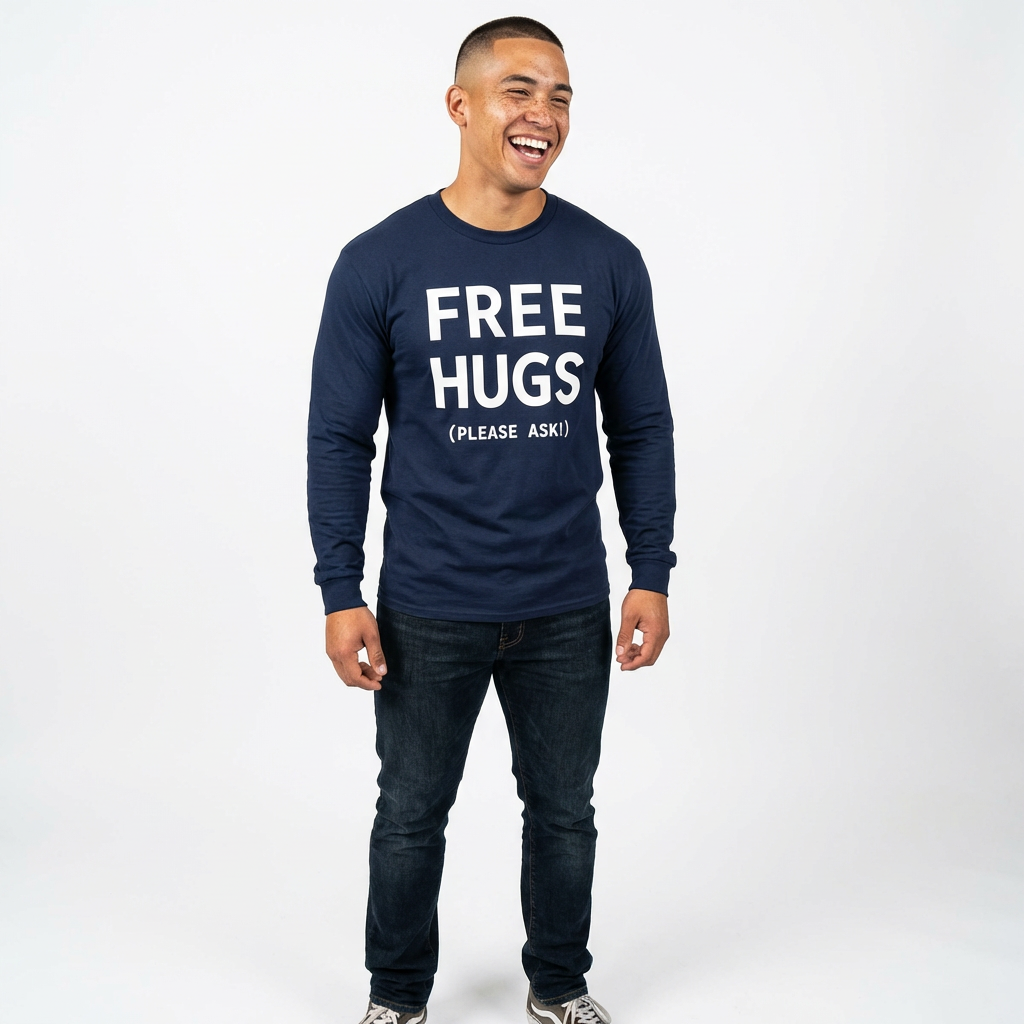 Free Hugs with Menu - Long Sleeve Shirt product thumbnail image