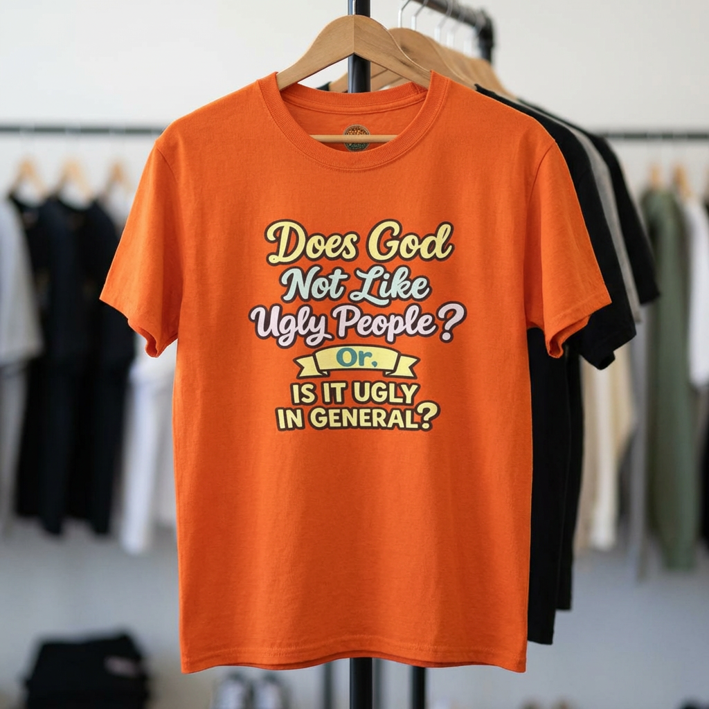Does God Not Like Ugly People? | Humorous Quote Tee | S - 5XL