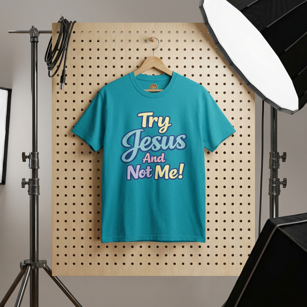 Try Jesus And Not Me | Funny Christian Faith Tee | S - 5XL
