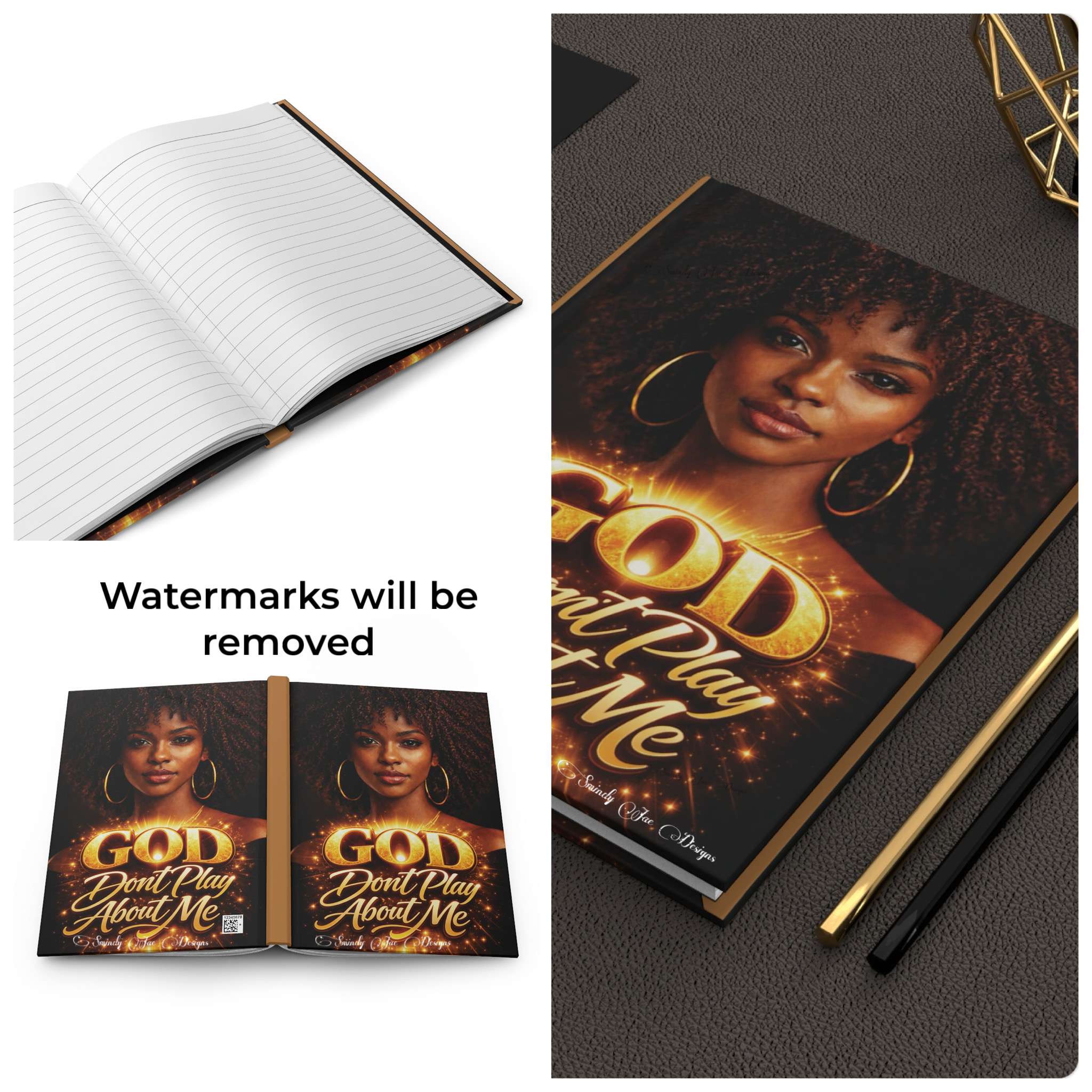 Afrocentric Journal | Black Woman Art, Natural Hair Journal Hardcover Matte product thumbnail image Afrocentric Journal | Black Woman Art, Natural Hair Journal Hardcover Matte product thumbnail image