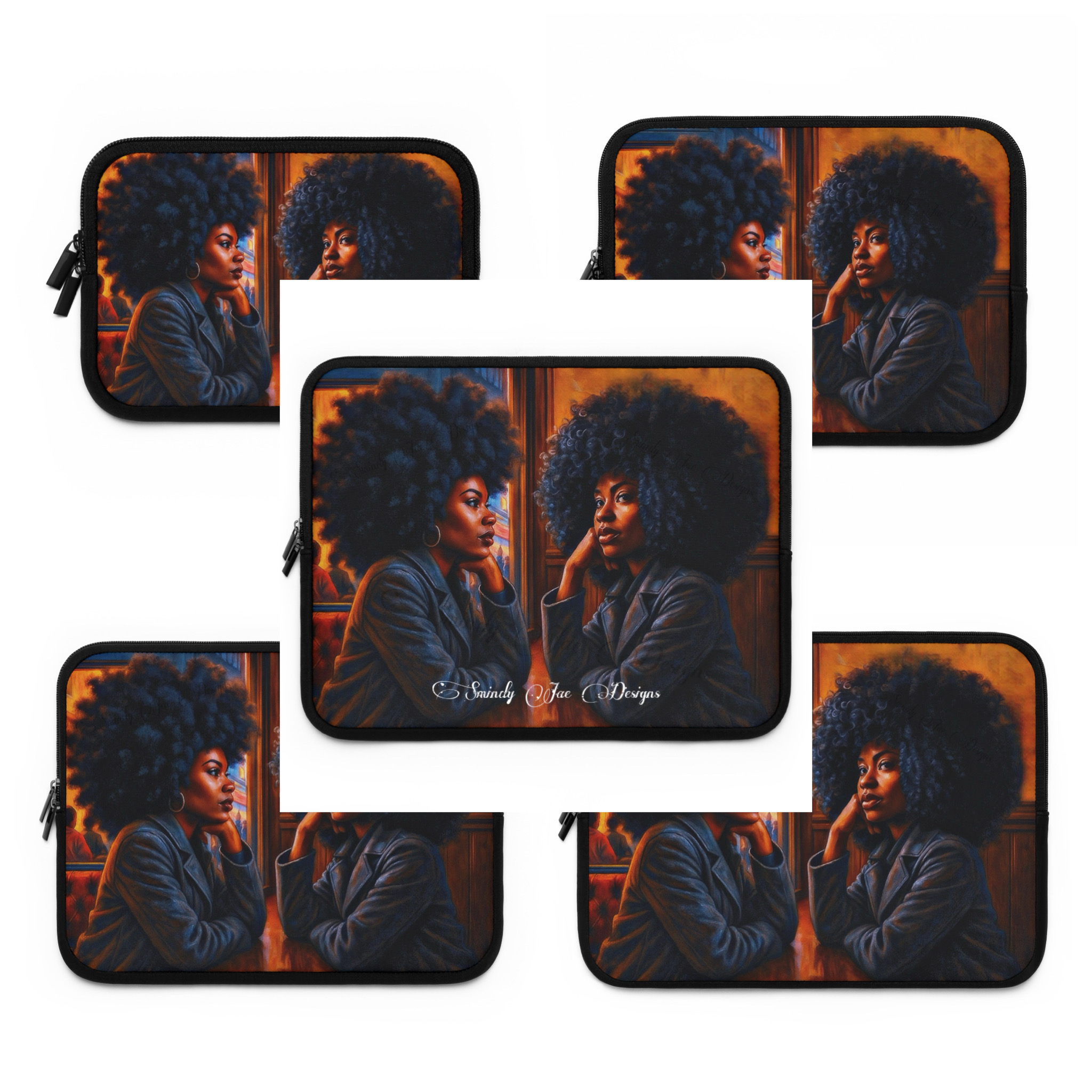 Afrocentric - A Conversation between Queens Laptop Sleeve - Bold Design, Protective Case, Gift for Students, Tech Accessories product thumbnail image Afrocentric - A Conversation between Queens Laptop Sleeve - Bold Design, Protective Case, Gift for Students, Tech Accessories product thumbnail image