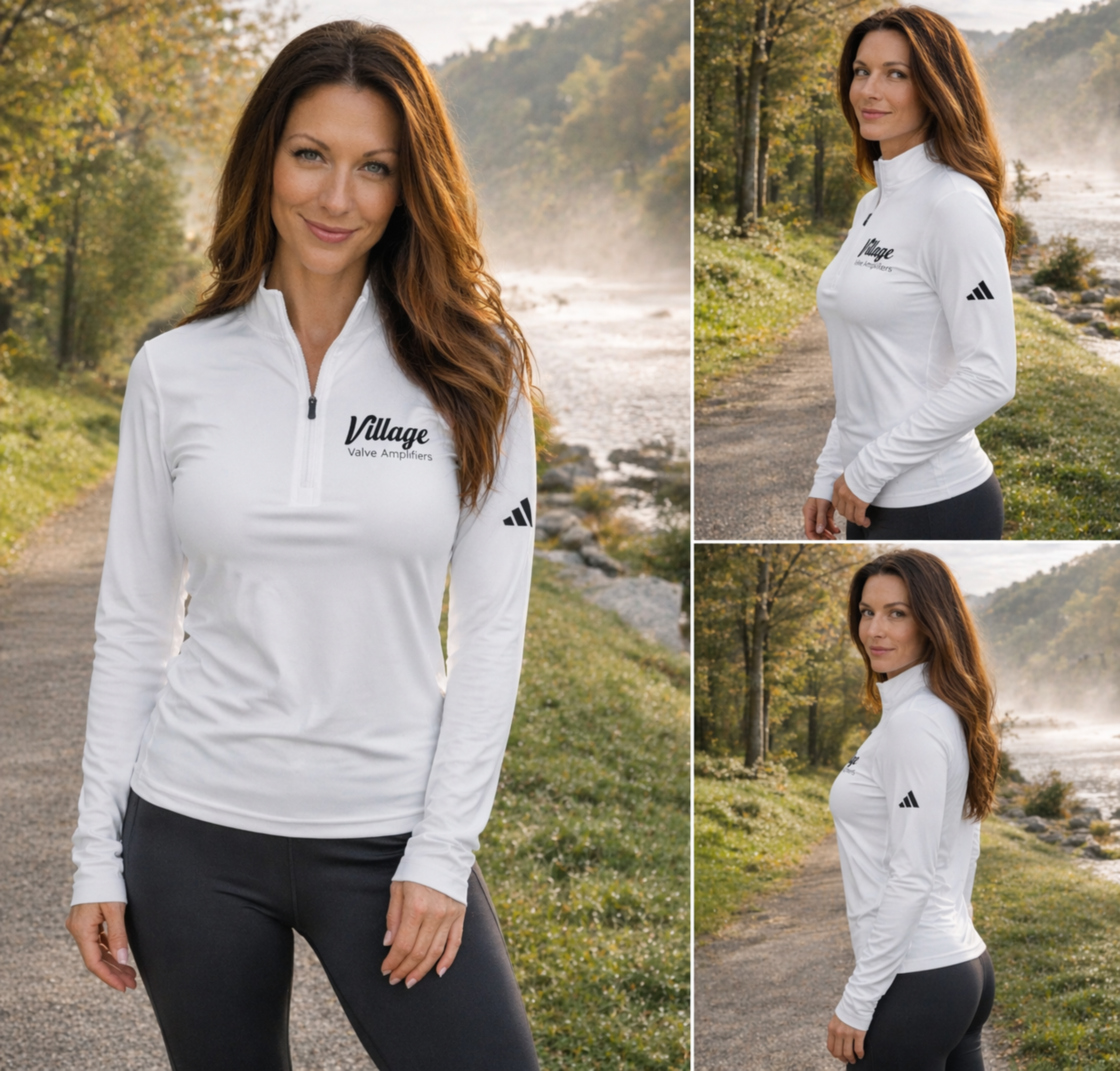 adidas Quarter-Zip Pullover — 'Village' Embroidered Performance Top product thumbnail image