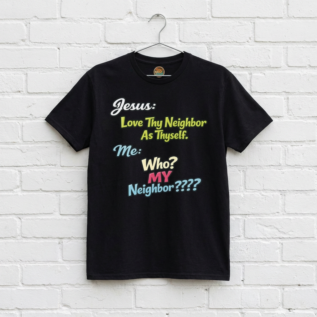 Love Thy Neighbor | Funny Christian Tee | S - 5XL