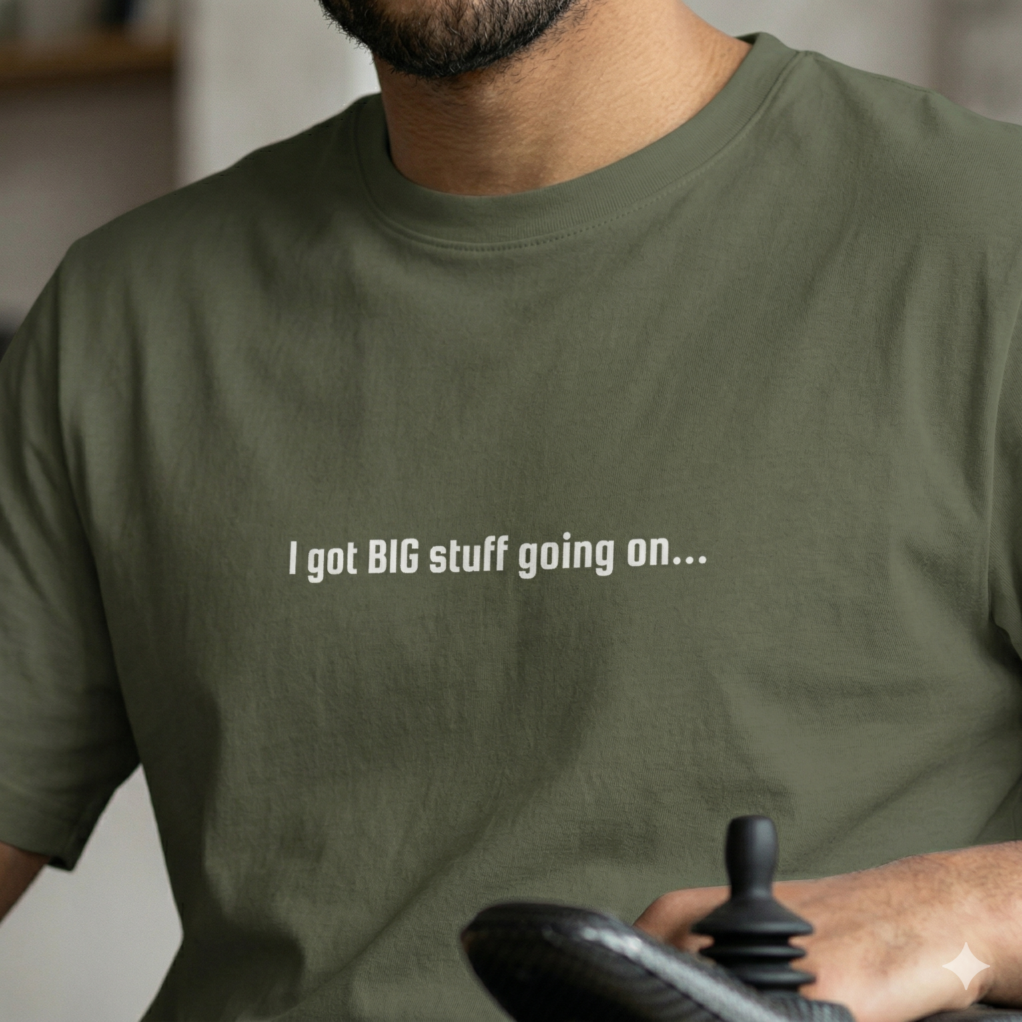 "Big Stuff Going On" Organic Sarcastic T-shirt product thumbnail image "Big Stuff Going On" Organic Sarcastic T-shirt product thumbnail image