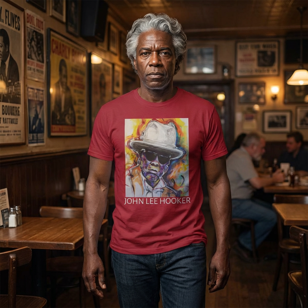 John Lee Hooker Portrait T-Shirt — Blues Legend Graphic Tee