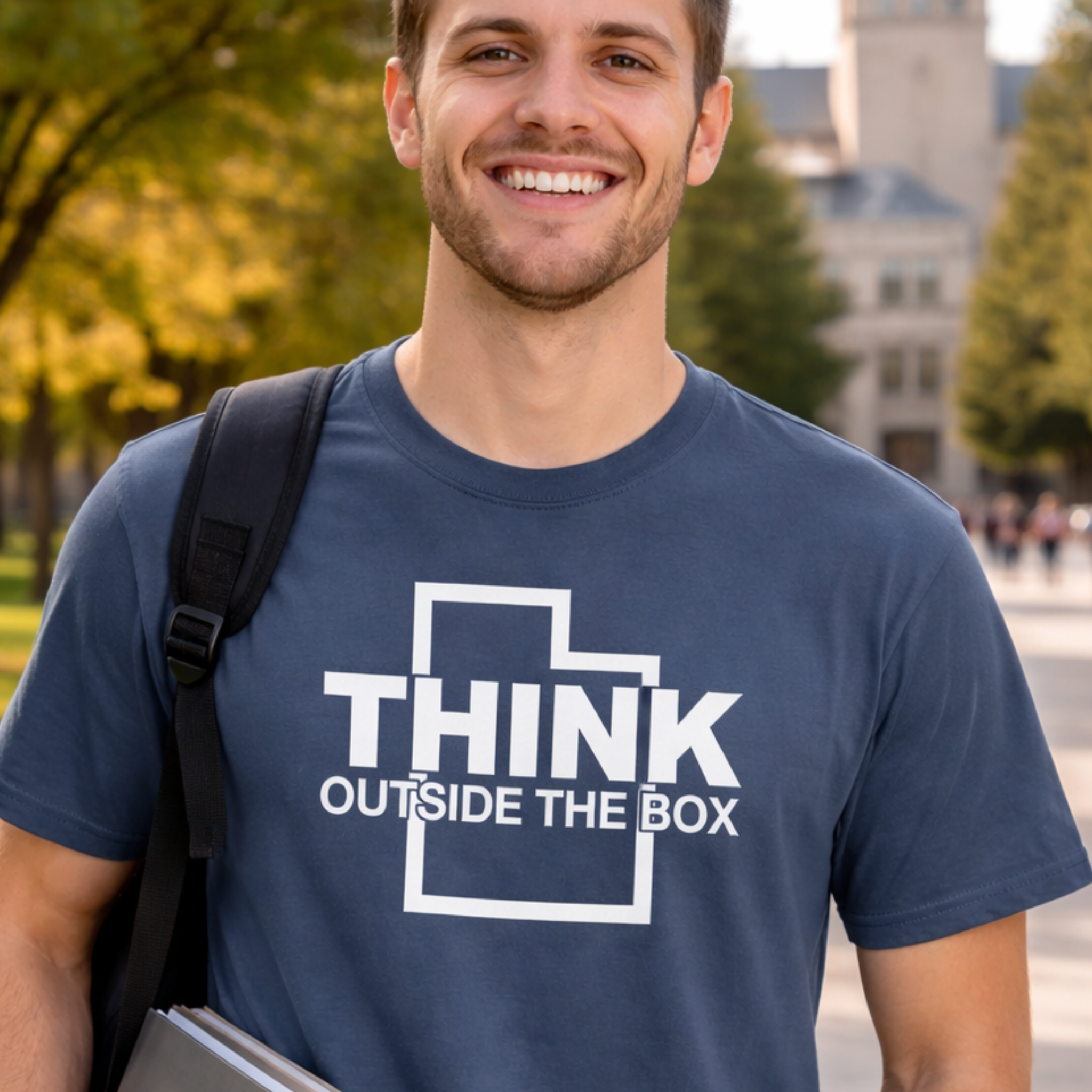 Think Outside the Box Short-Sleeve Tee product thumbnail image Think Outside the Box Short-Sleeve Tee product thumbnail image