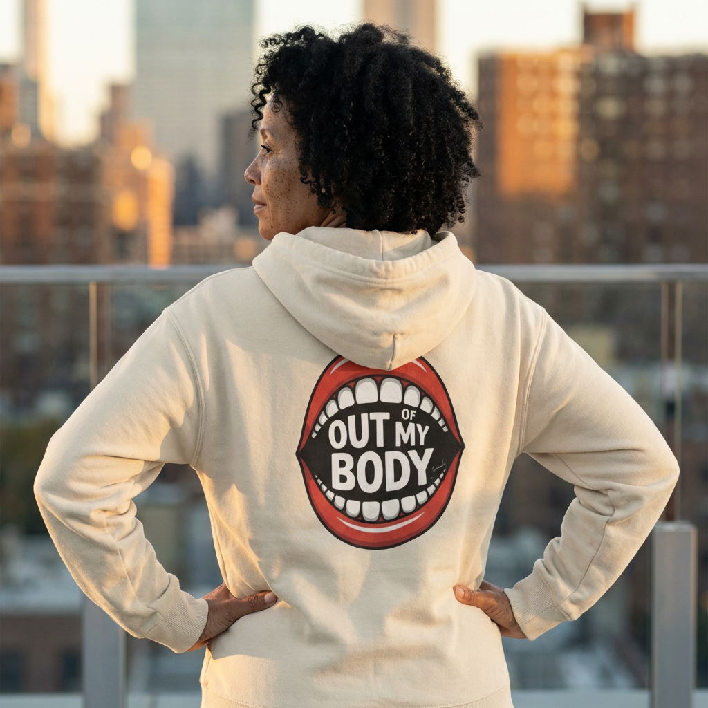 Jackie's Signature Phrase Out Of My Body™ Limited Release Hoodie 