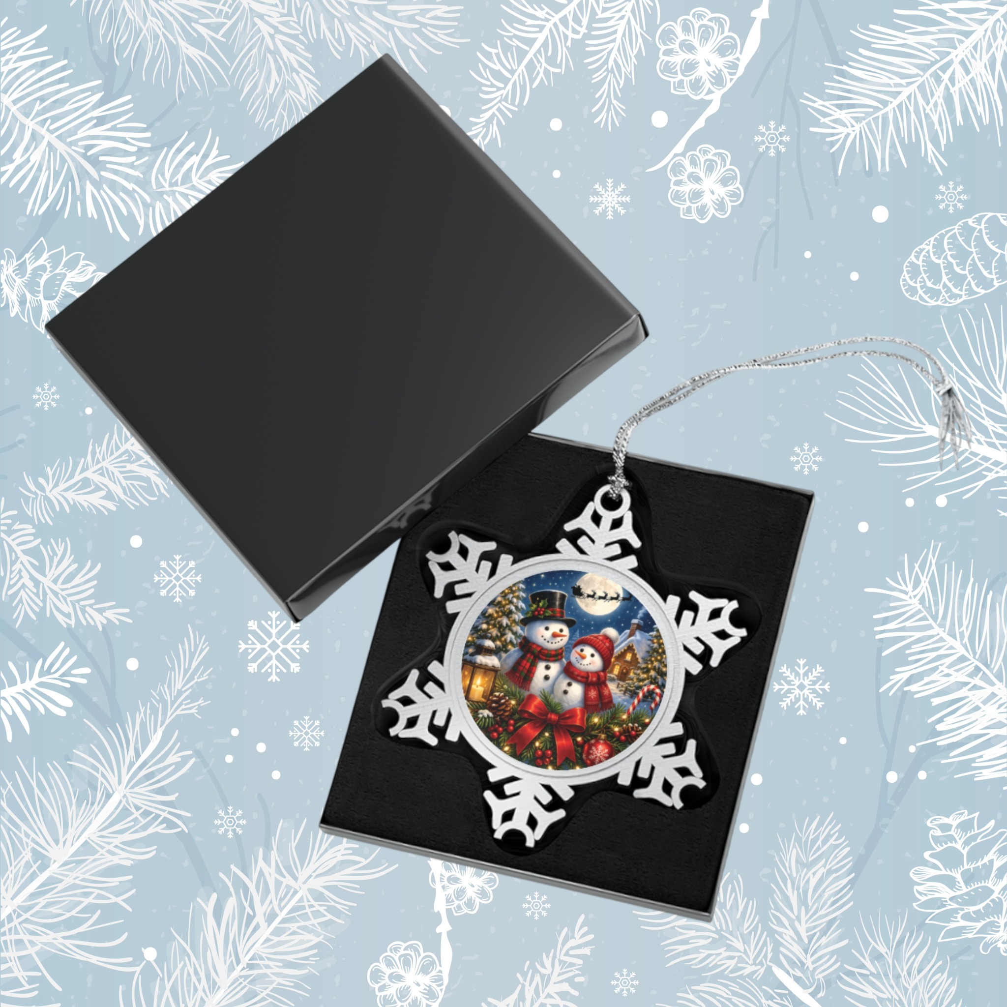 Personalized Pewter Snowflake Ornament product thumbnail image