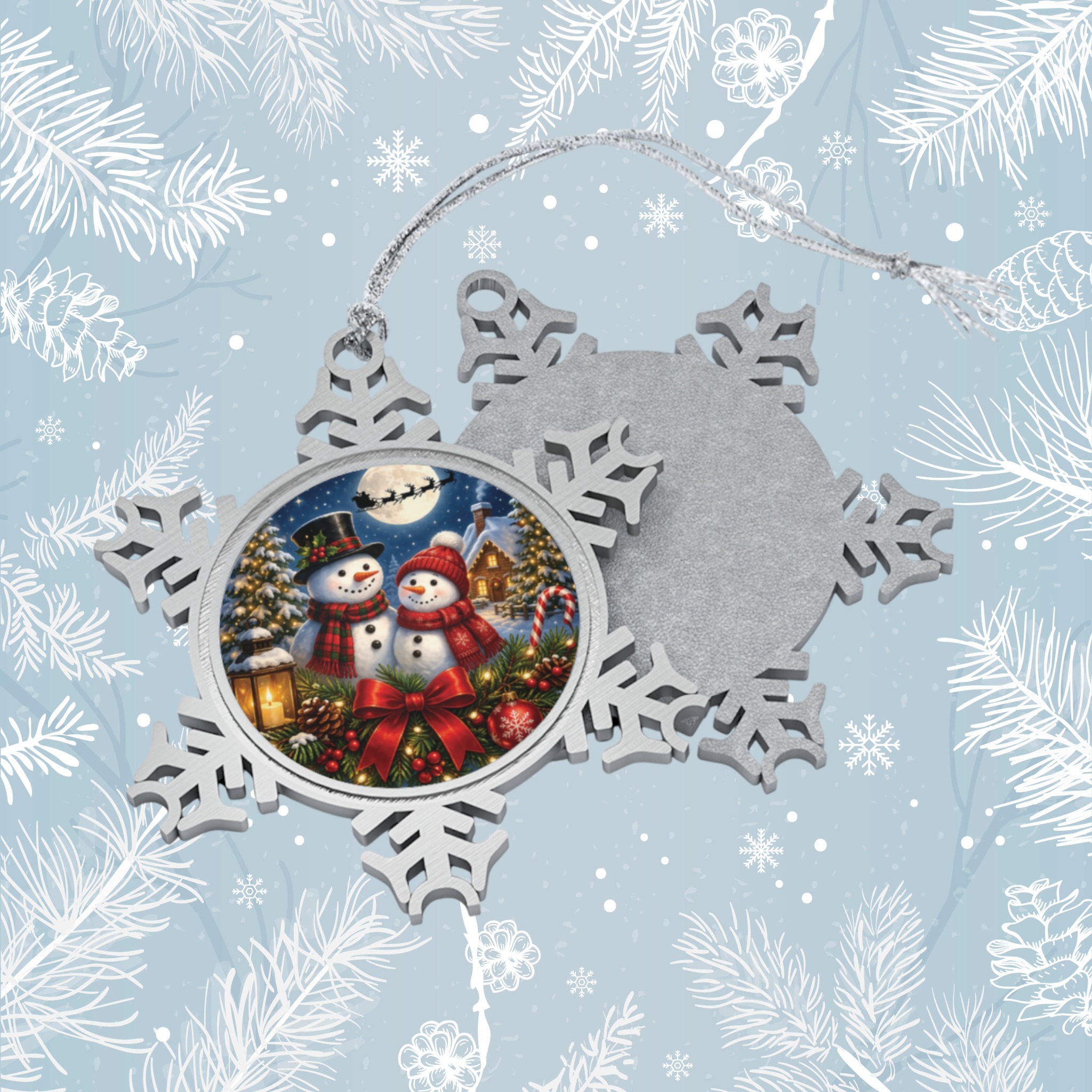 Personalized Pewter Snowflake Ornament product thumbnail image Personalized Pewter Snowflake Ornament product thumbnail image
