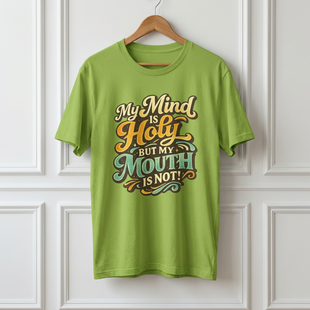 My Mind Is Holy | My Mouth Is Not Tee | Funny Religious | S - 5XL