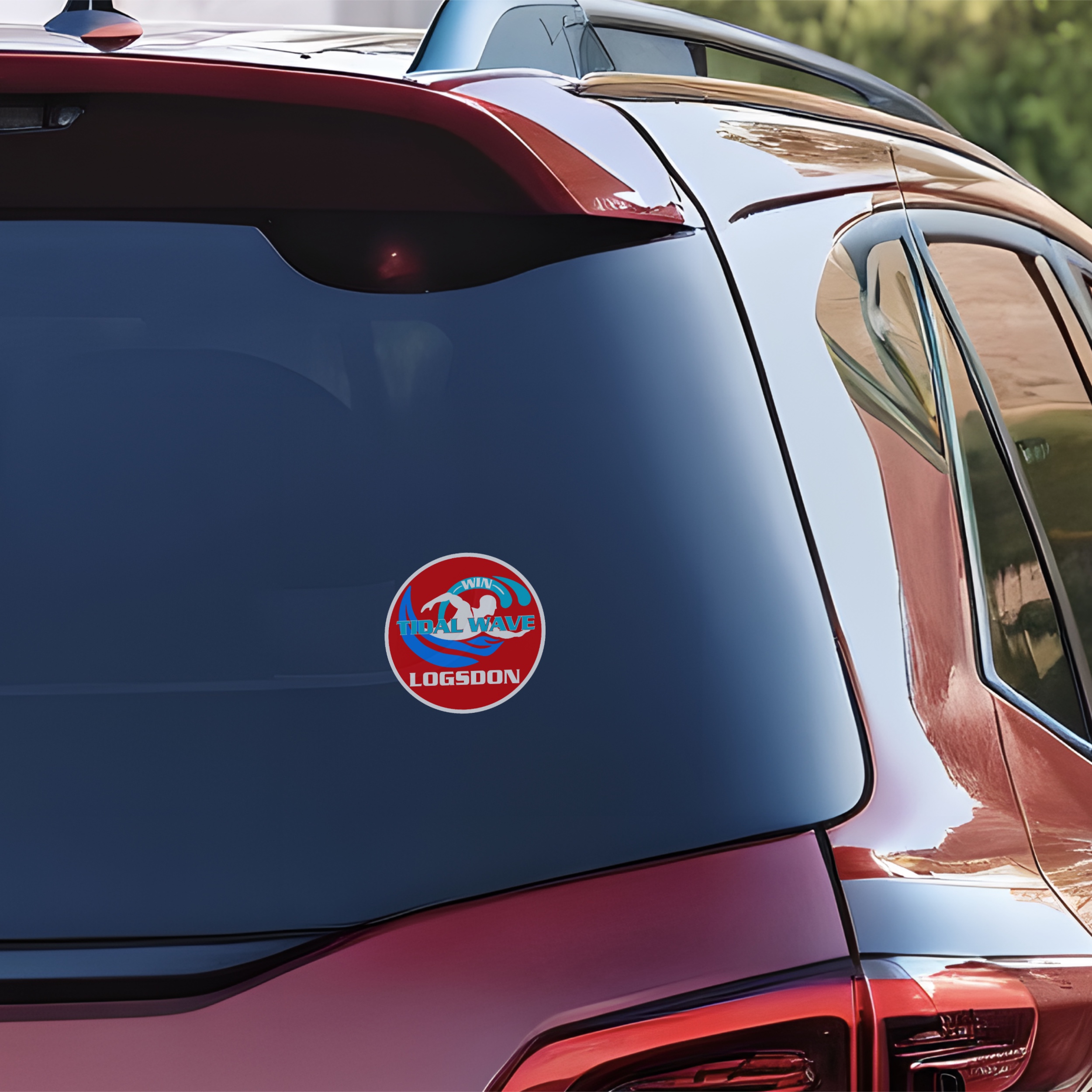 Personalizable "WIN Tidal Wave" Round Waterproof Decal product thumbnail image