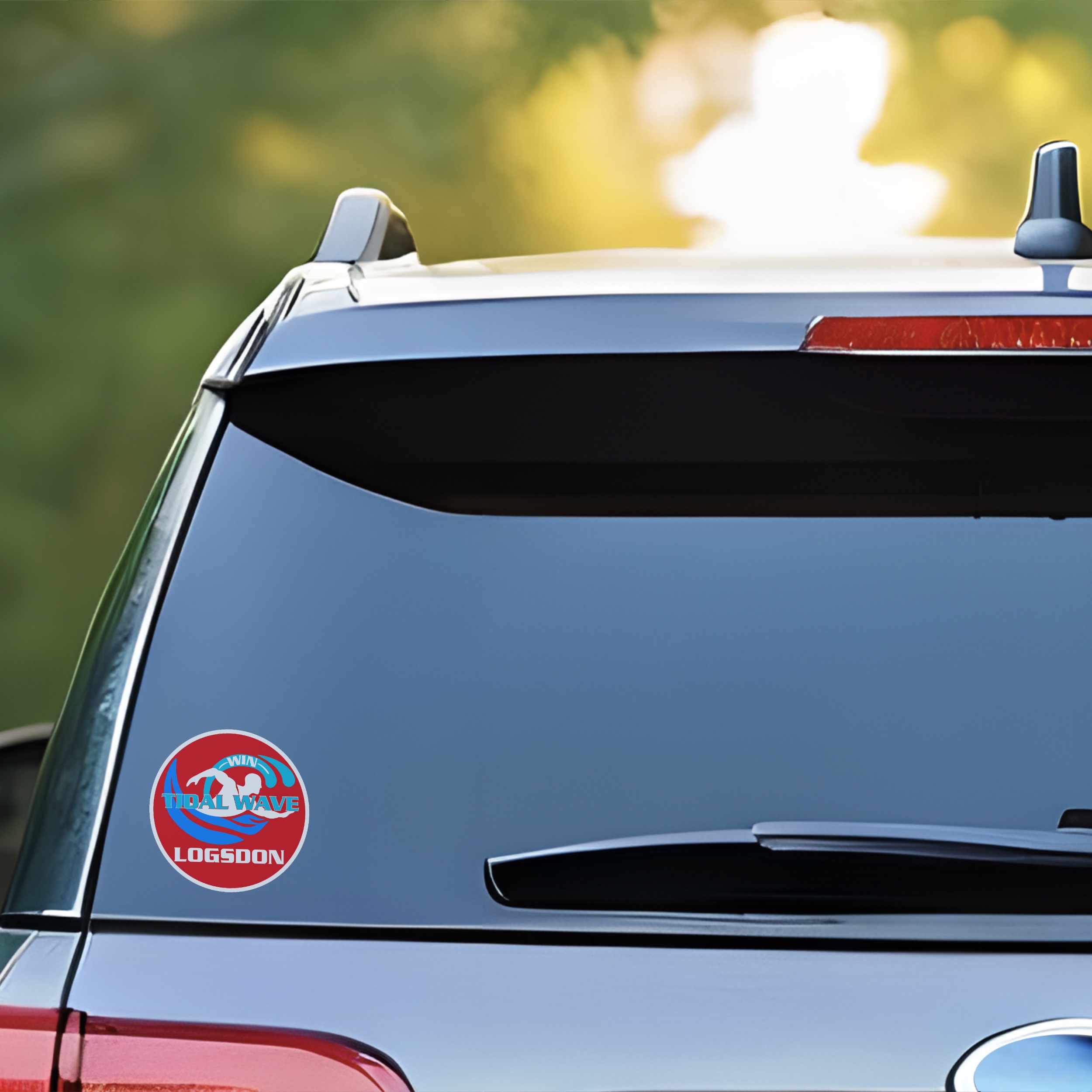 Personalizable "WIN Tidal Wave" Round Waterproof Decal product thumbnail image