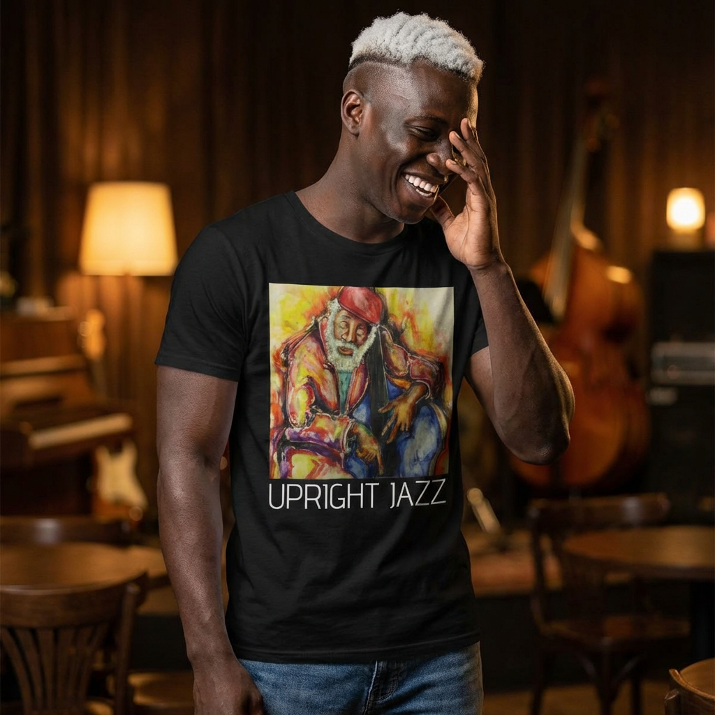 Painterly Santa Portrait T-Shirt — Vintage 'EST 1995' Holiday Art Tee product thumbnail image