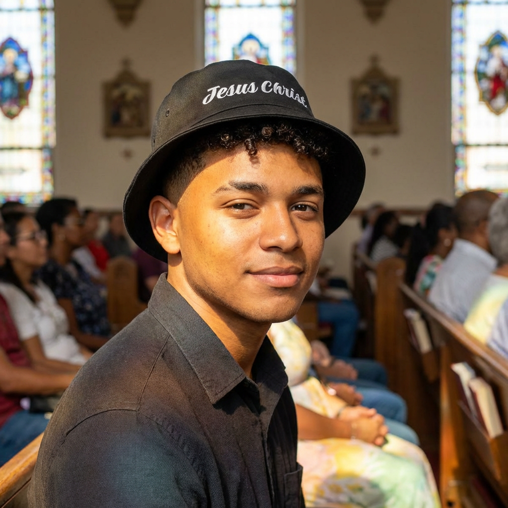 Jesus Christ -Christian Embroidered Bucket Hat, Revival, Church Events, Outreach Wear product thumbnail image