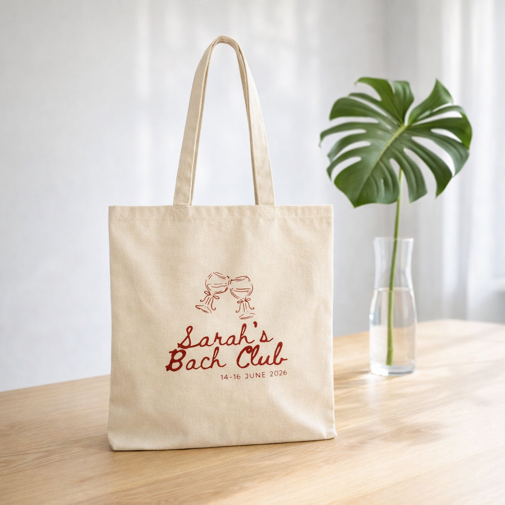 Personalised Bach Club Canvas Tote Bag for Bachelorette Party product thumbnail image