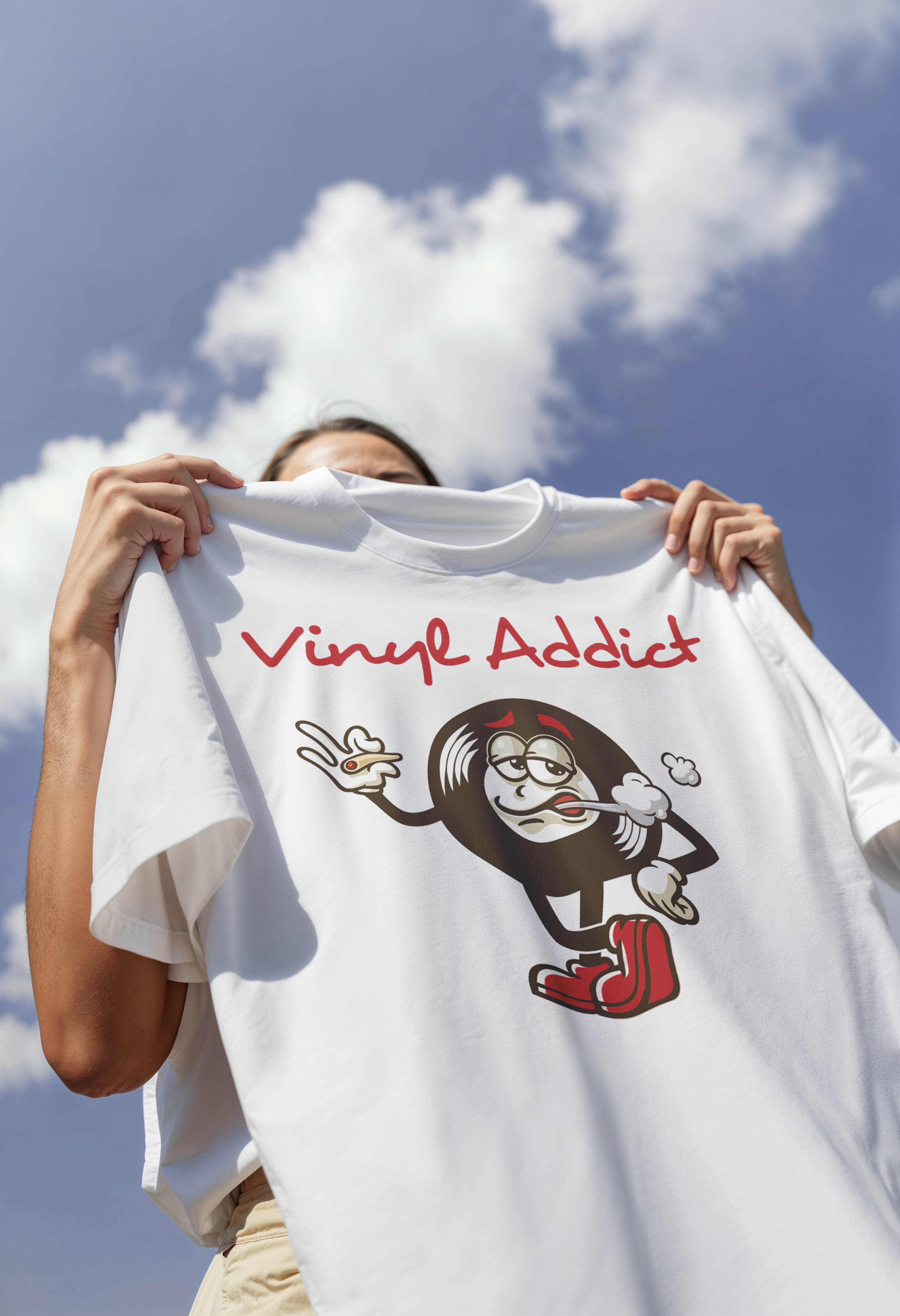 Vinyl Addict T-Shirt — Retro Record Lover Tee product thumbnail image