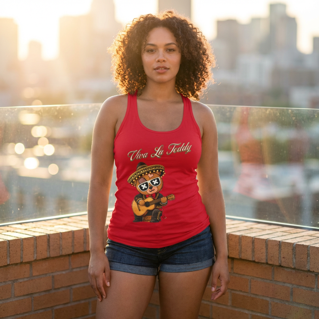 Viva La Teddy Women's Racerback Tank product thumbnail image Viva La Teddy Women's Racerback Tank product thumbnail image