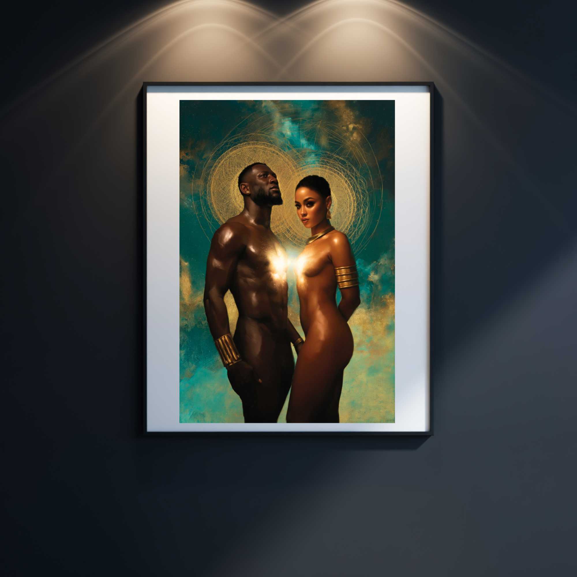 Framed Poster — Afrocentric Goddess & King Art Print product thumbnail image Framed Poster — Afrocentric Goddess & King Art Print product thumbnail image