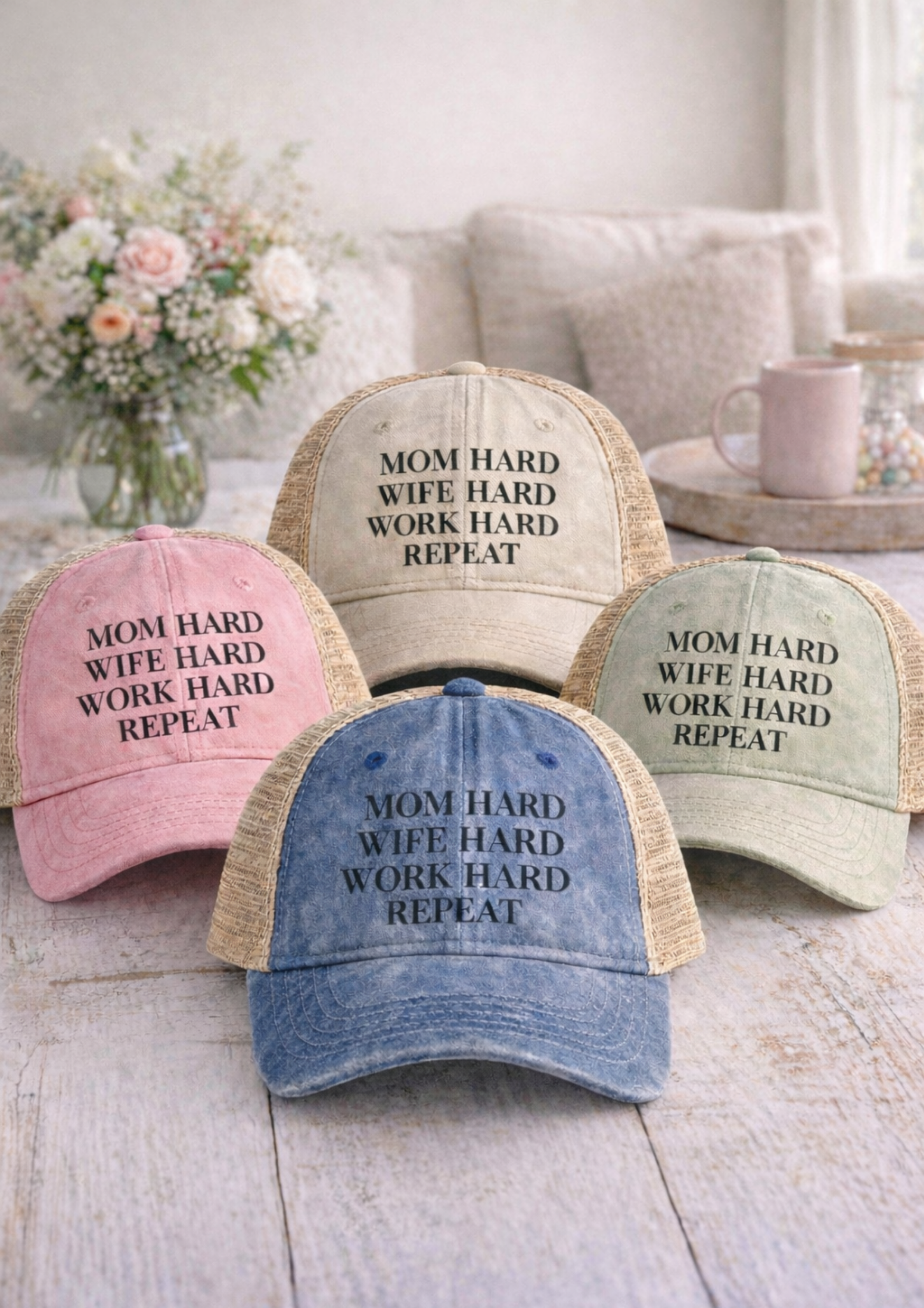 Mom Life Trucker Hat, Mom Hard Wife Hard Work Hard Repeat Hat, Funny Mom Hat, Gift for Mom, Busy Mom Cap, Mothers Day Gift, Mama Hat l product thumbnail image Mom Life Trucker Hat, Mom Hard Wife Hard Work Hard Repeat Hat, Funny Mom Hat, Gift for Mom, Busy Mom Cap, Mothers Day Gift, Mama Hat l product thumbnail image