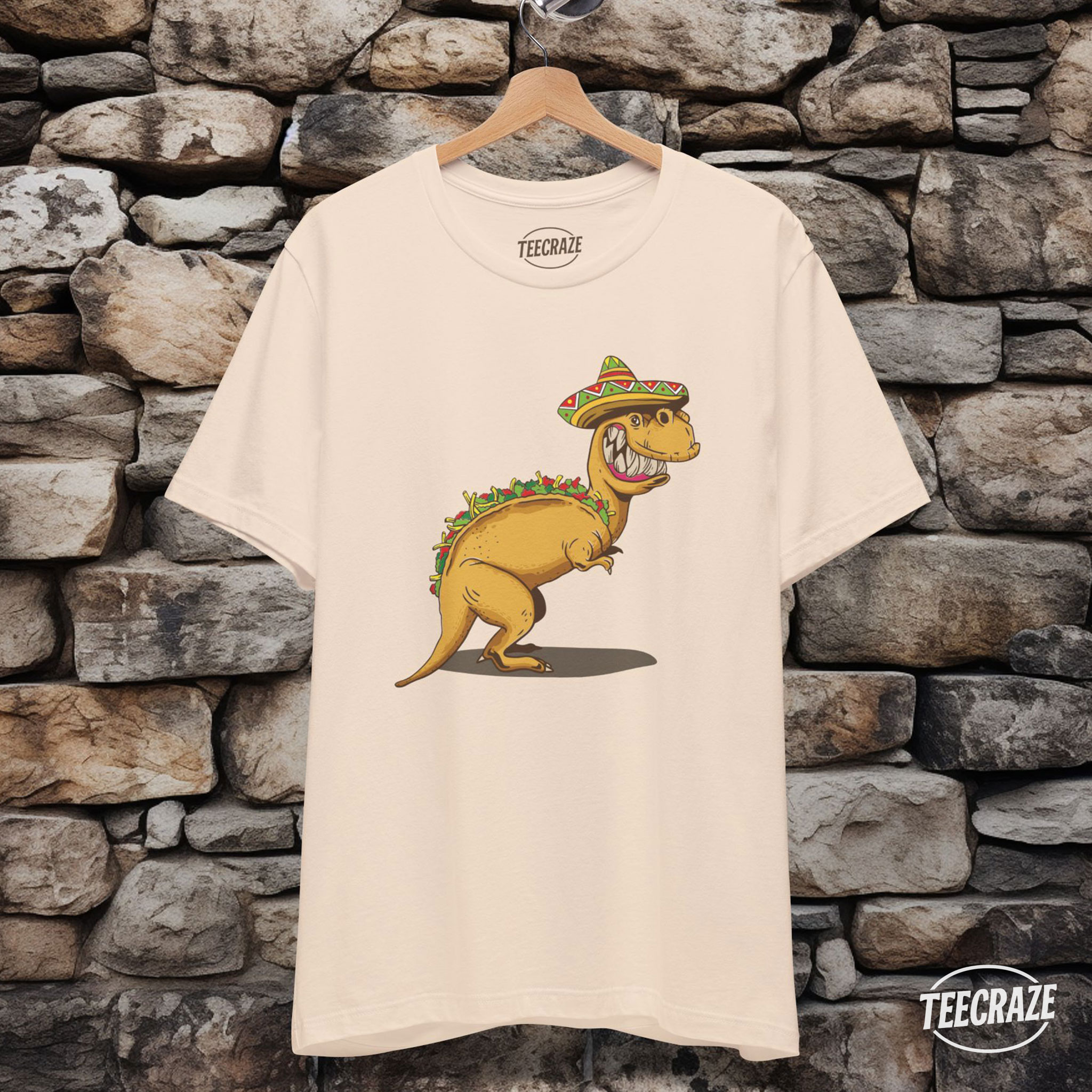 Tacosaurus Rex – Cinco Dino Style – Funny Taco Dinosaur Unisex T-Shirt product thumbnail image