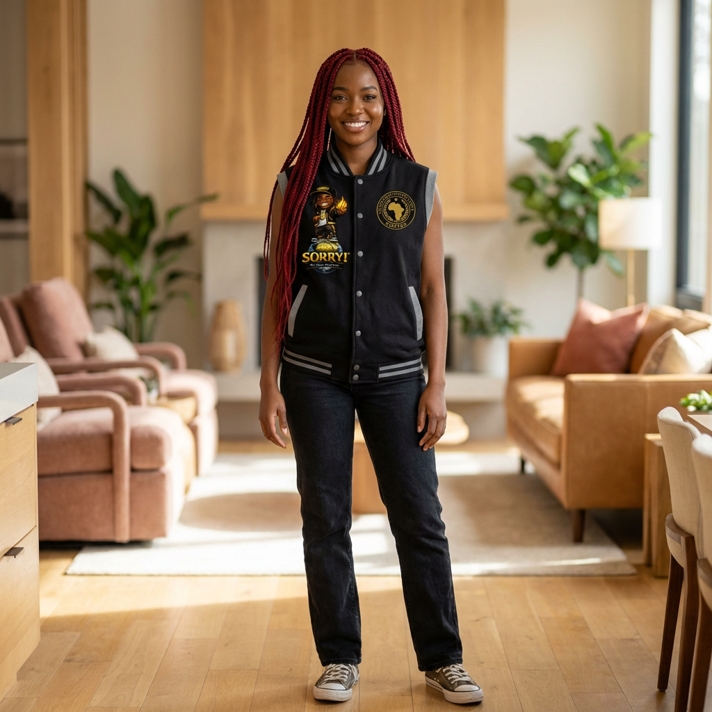 SORRY!™ – Clothing Brand Women's Varsity Jacket  product thumbnail image