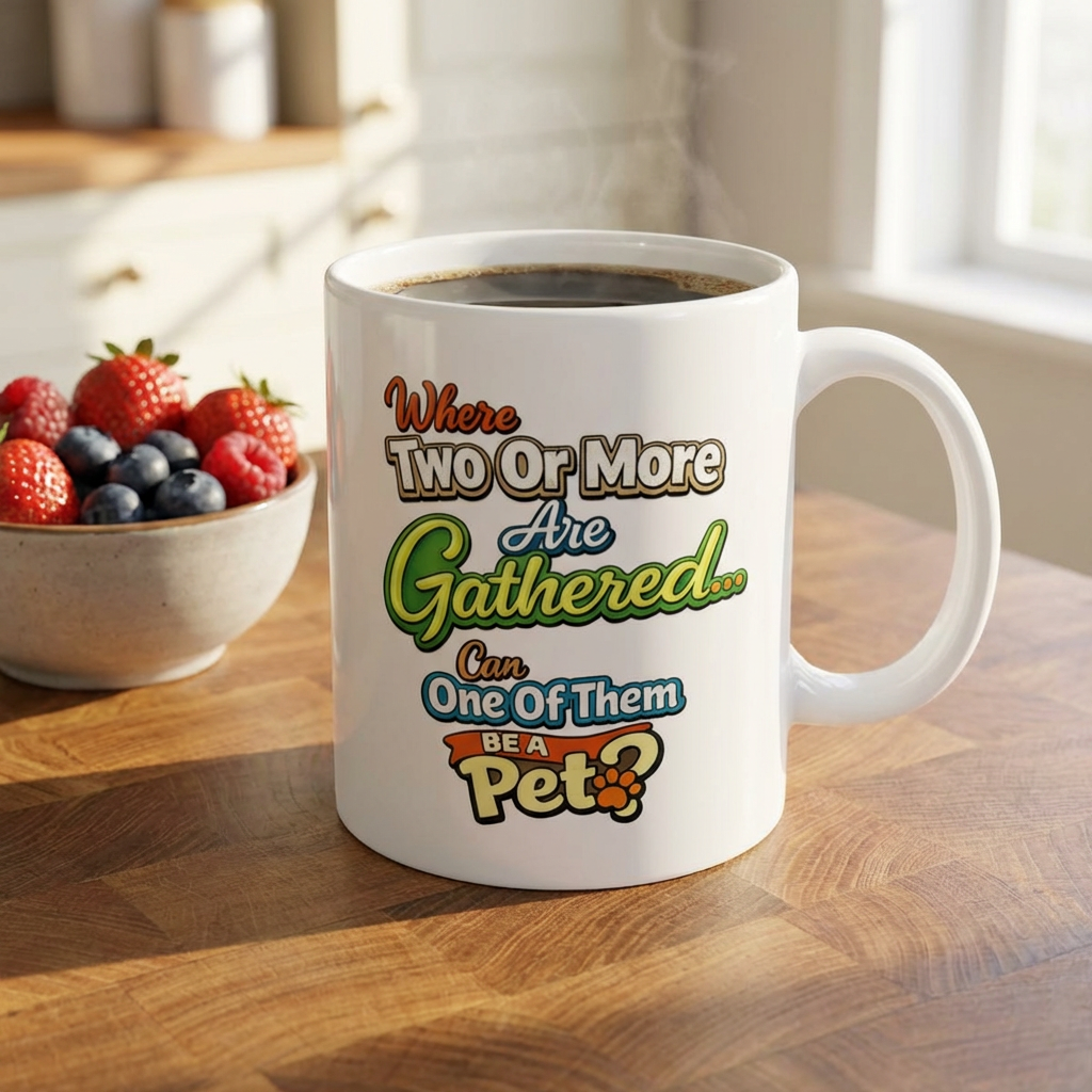 Where Two Or More Are Gathered | Ceramic Mug | 11oz - 15oz product thumbnail image Where Two Or More Are Gathered | Ceramic Mug | 11oz - 15oz product thumbnail image