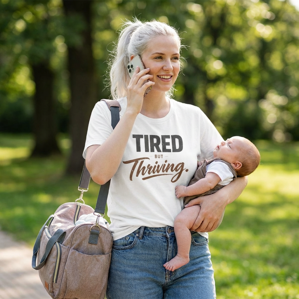 Tired But Thriving Tee – Inspirational Self-Love Shirt for Strong Women | Mental Health Graphic T-Shirt product thumbnail image Tired But Thriving Tee – Inspirational Self-Love Shirt for Strong Women | Mental Health Graphic T-Shirt product thumbnail image