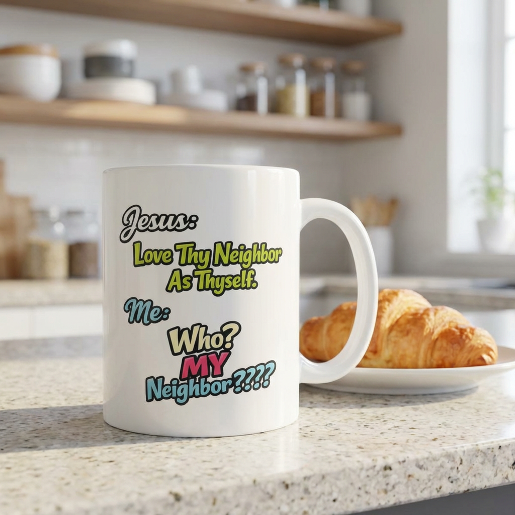 Love Thy Neighbor | Ceramic Mug | 11oz - 15oz product thumbnail image