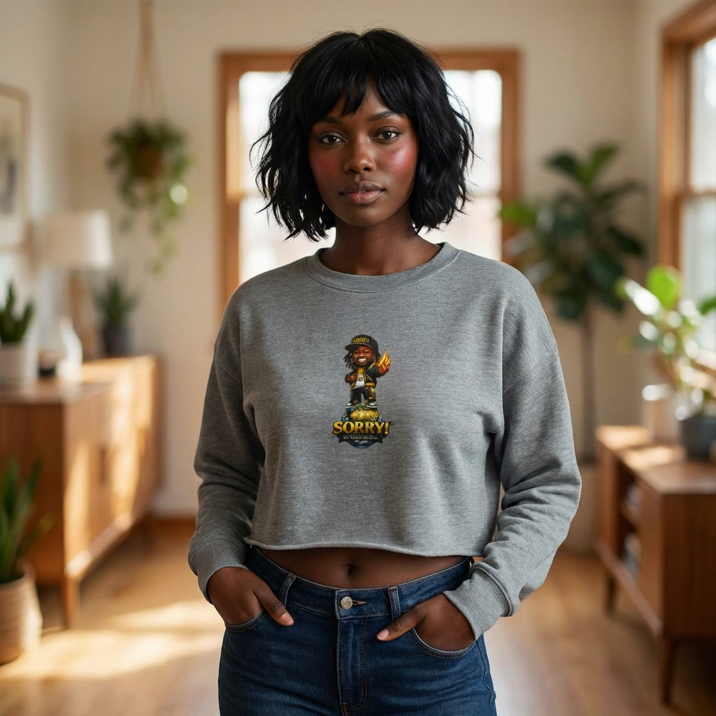  SORRY!™ – Clothing Brand Cropped Sweatshirt