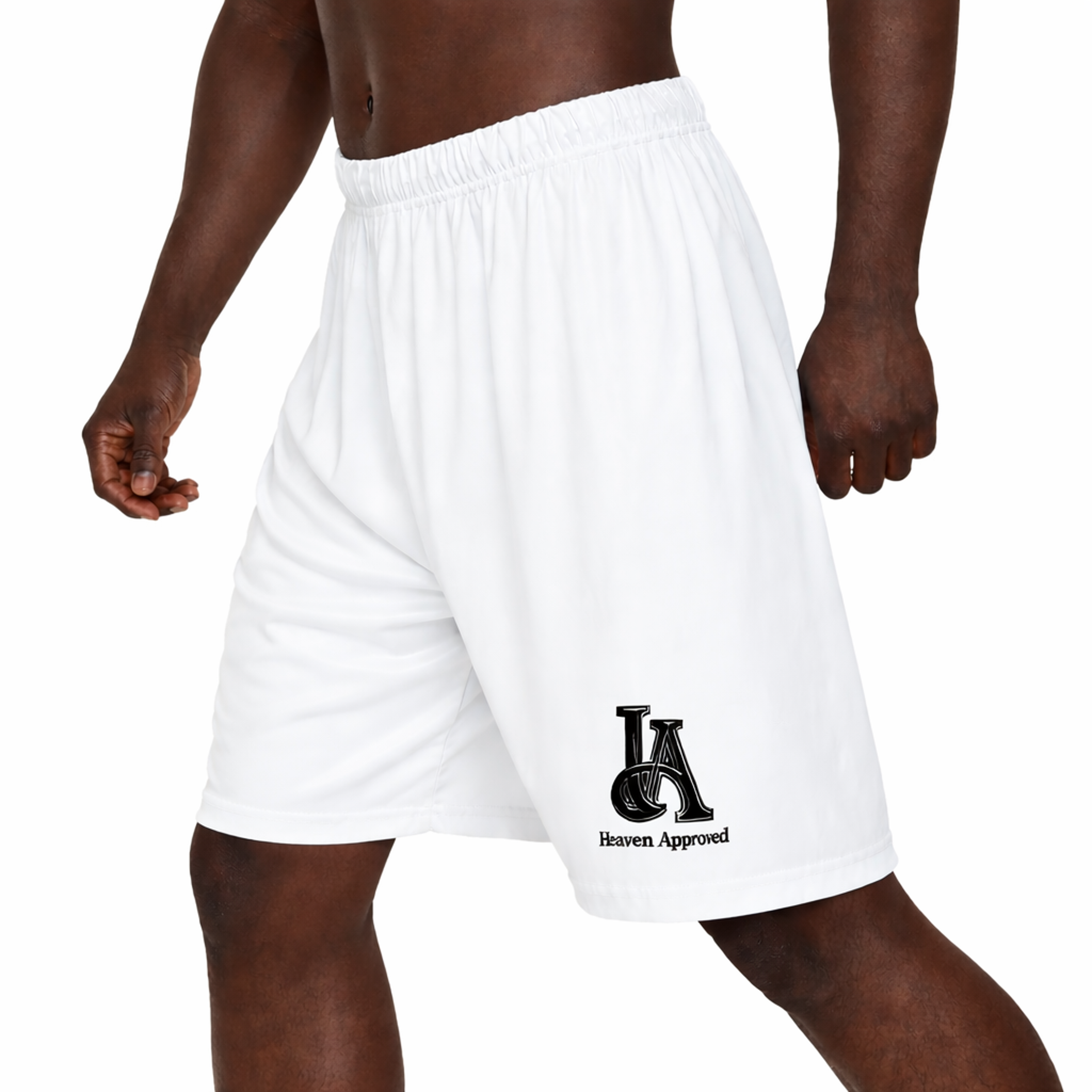 HEAVEN APPROVED HA Monogram Men’s Athletic Shorts — Luxe Hoop Shorts, Great Gift Idea for the Hoop Enthusiast 