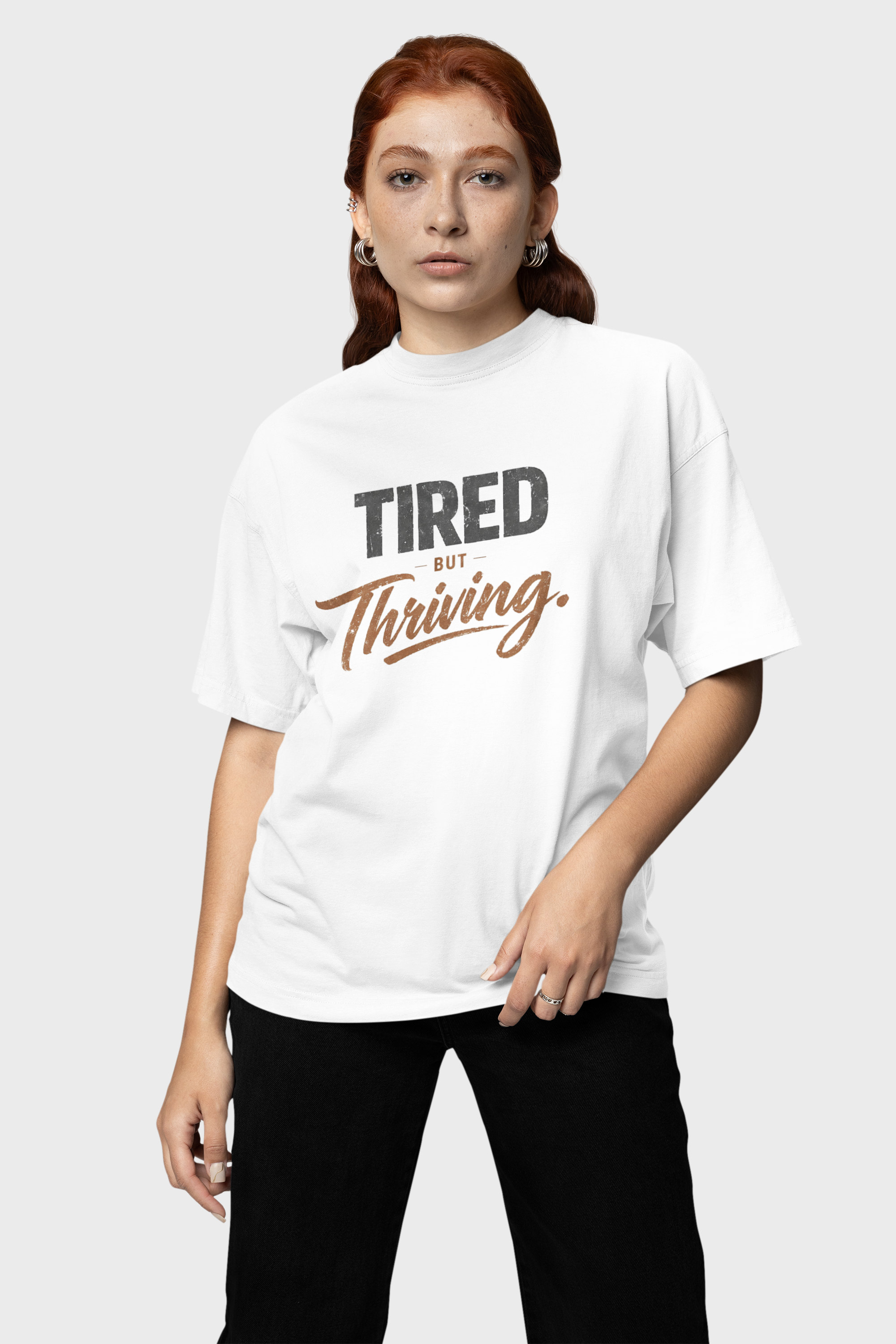 Tired But Thriving Tee – Inspirational Self-Love Shirt for Strong Women | Mental Health Graphic T-Shirt product thumbnail image Tired But Thriving Tee – Inspirational Self-Love Shirt for Strong Women | Mental Health Graphic T-Shirt product thumbnail image