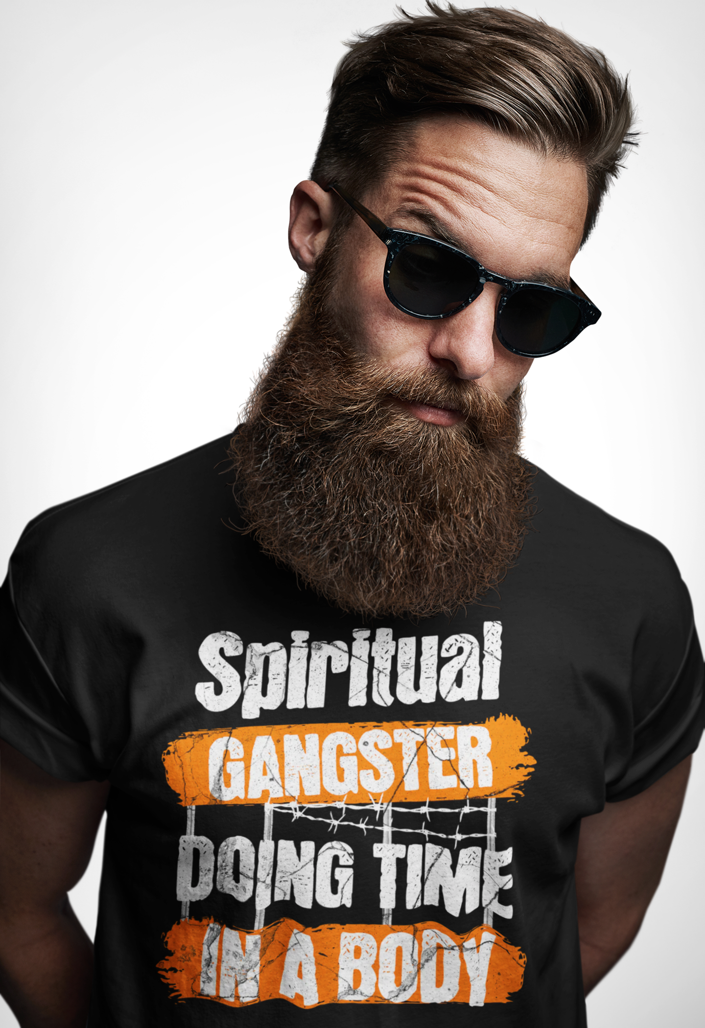 Spiritual Gangster T-Shirt – “Doing Time In A Body” Inspirational Graphic Tee product thumbnail image